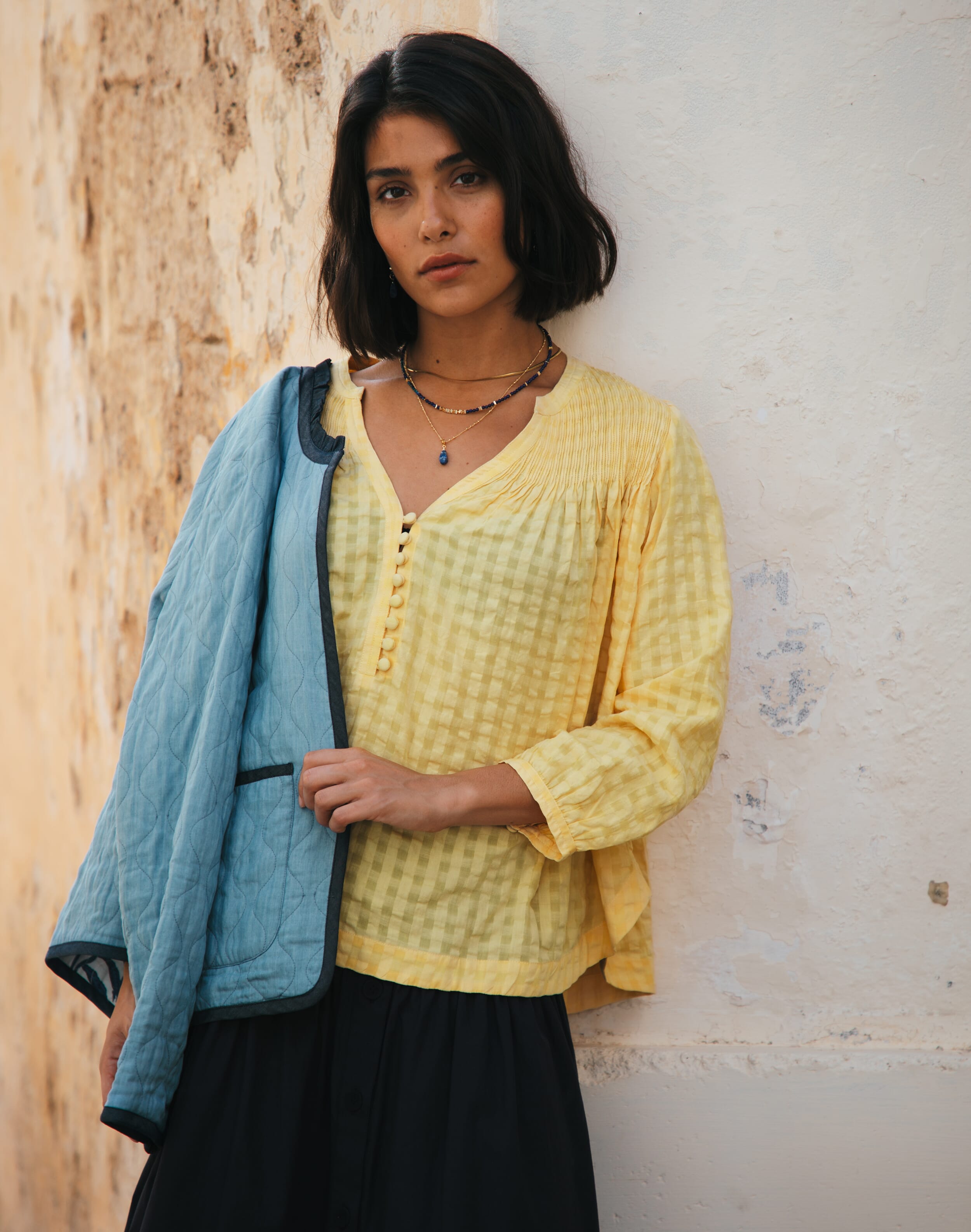 Brora Smock Blouse Vanilla  - Size: 12-14