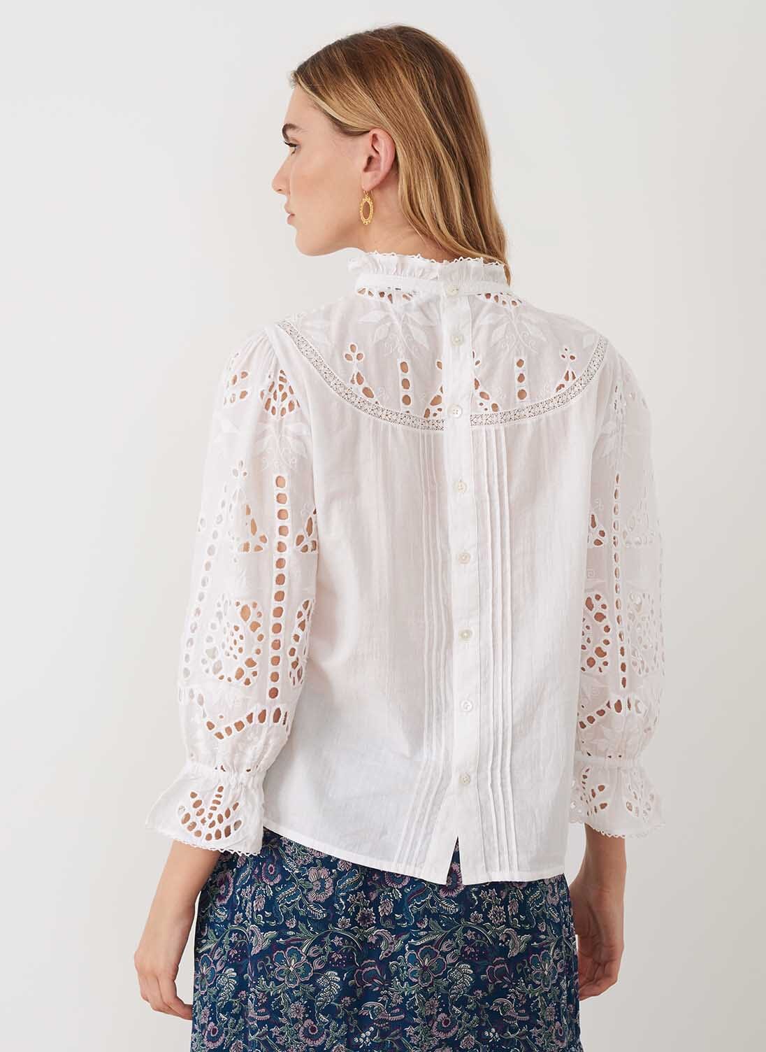 Broderie Anglaise Blouse White 1 2 3
