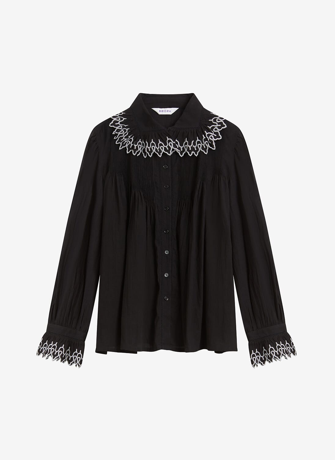 Bruna Embroidered Double Cloth Blouse