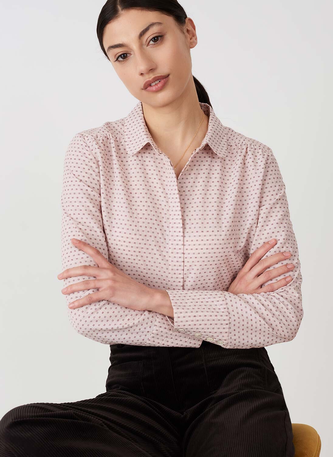TROPICOLA - Long Sleeve Blouse (Mocha) main image 1