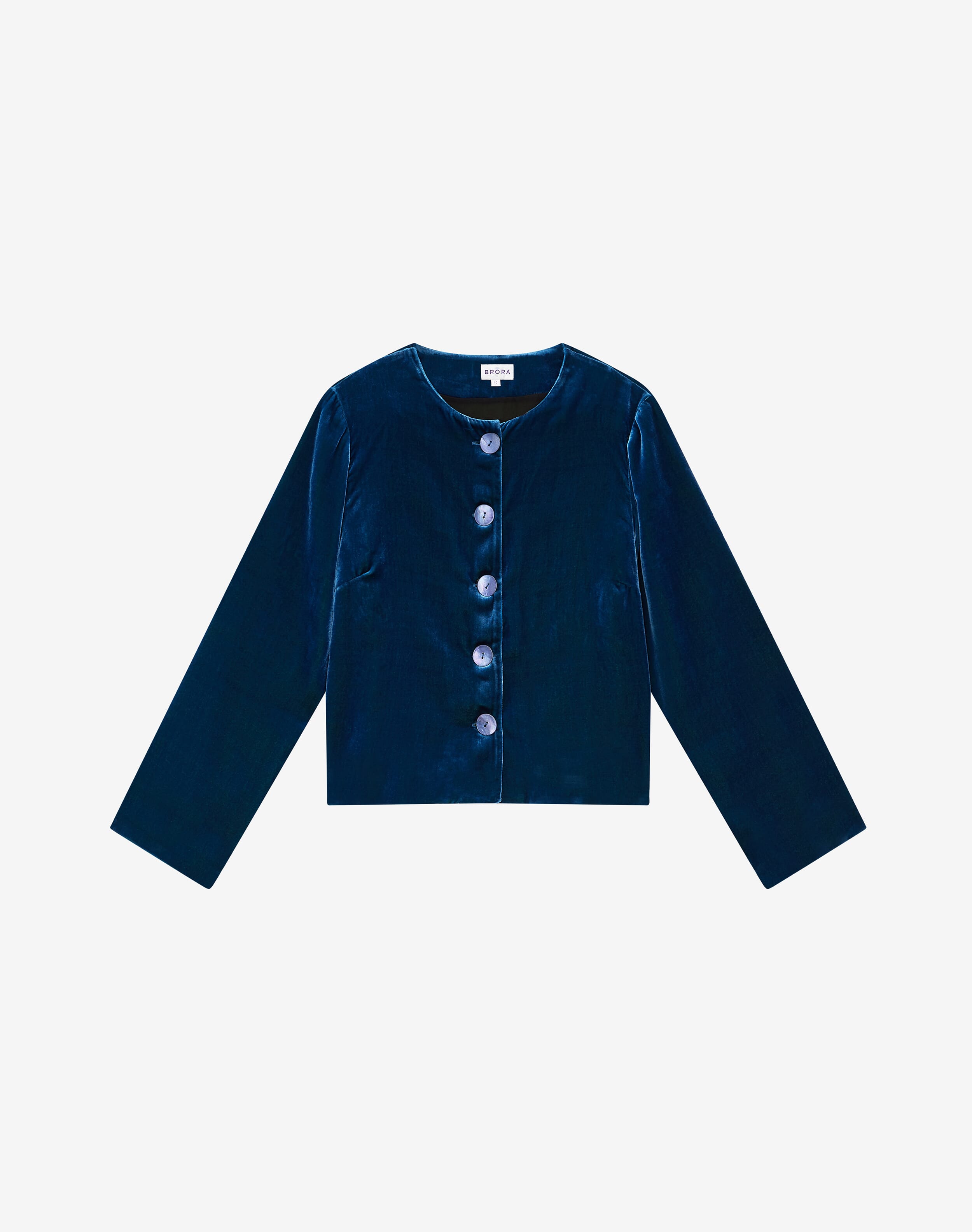 Blue Silk Velvet Cardigan, Women's Cardigans