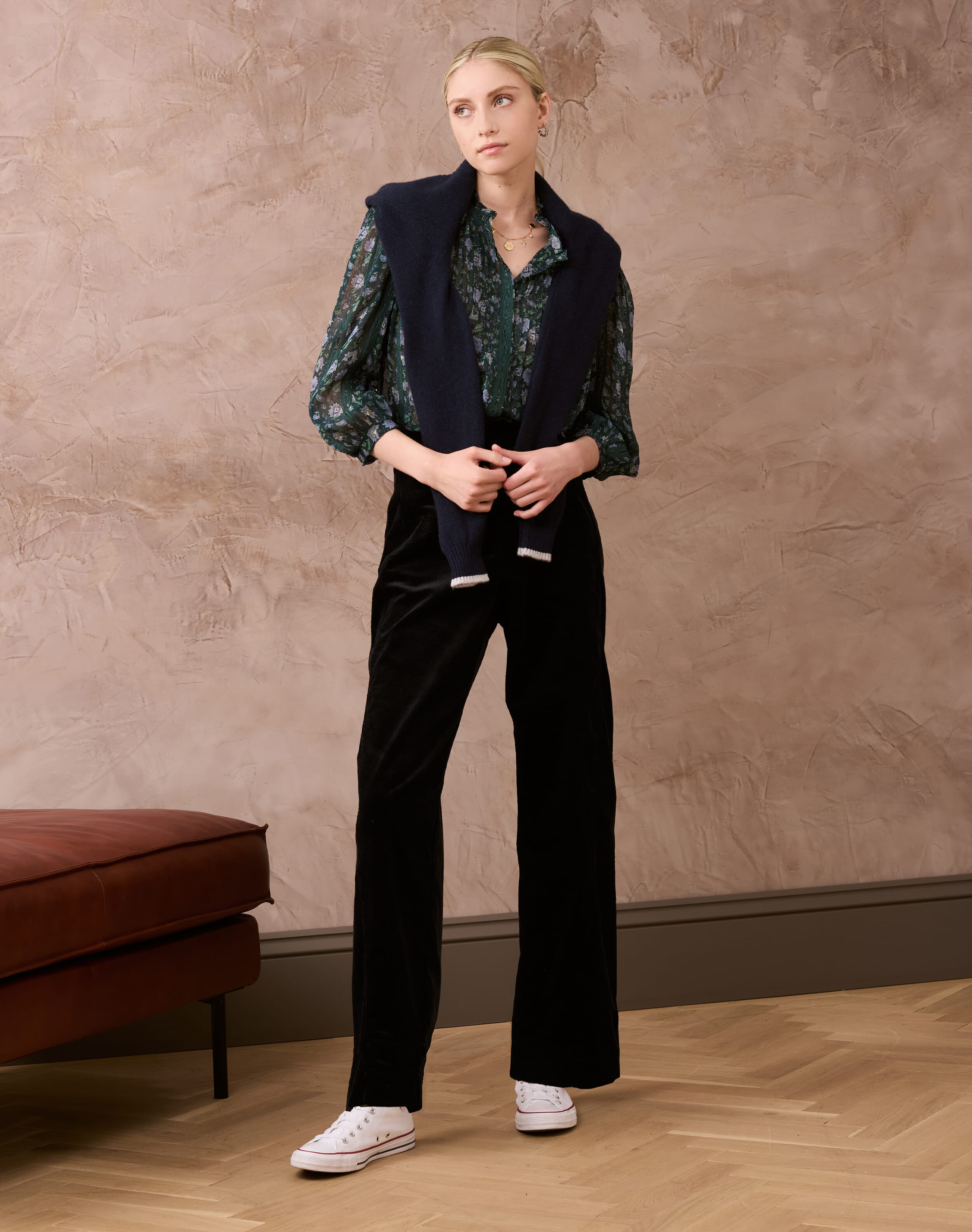 Delia | Colorful Spring Floral Garden Printed Women's Casual  Shirt