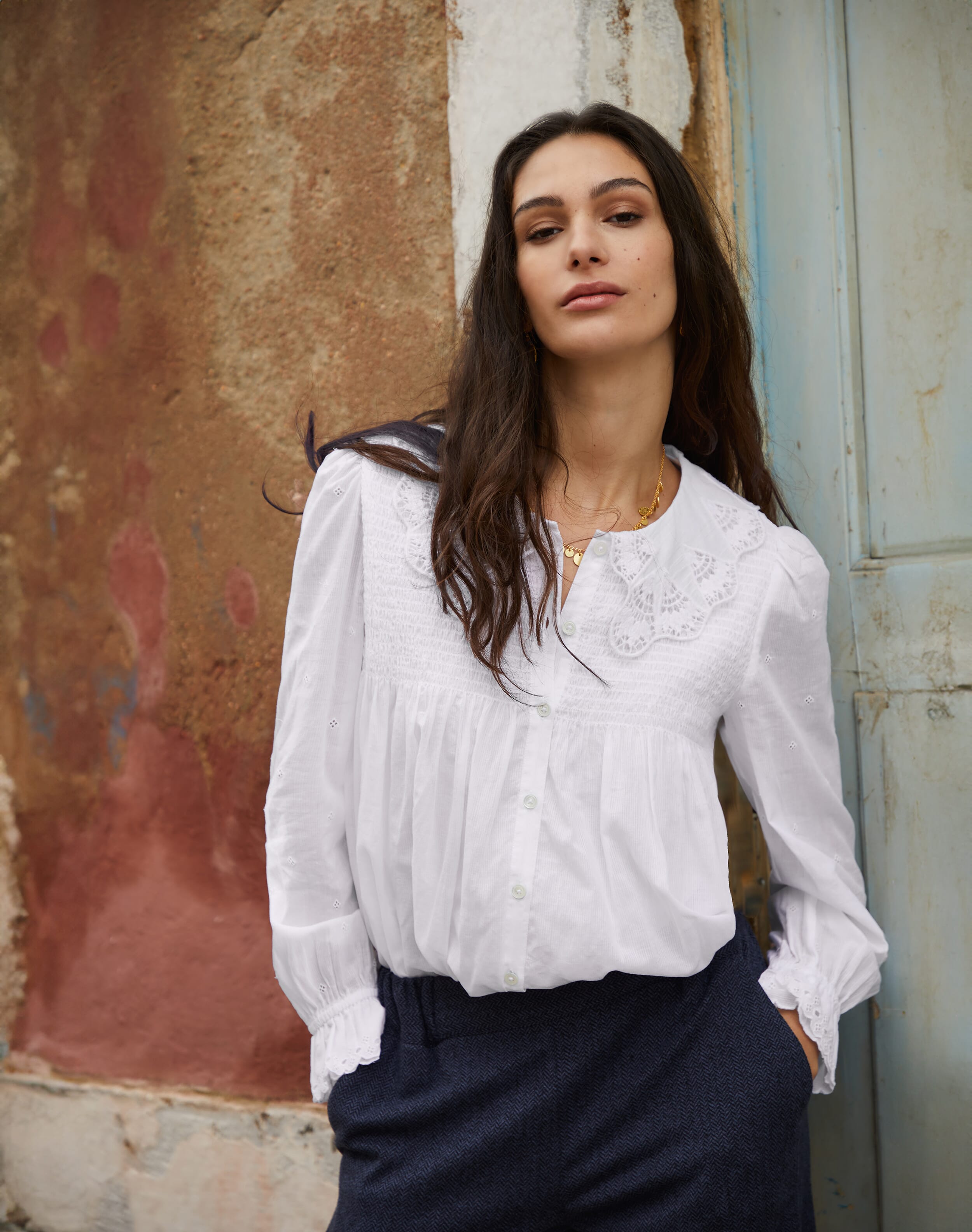 Organic Cotton Embroidered Blouse