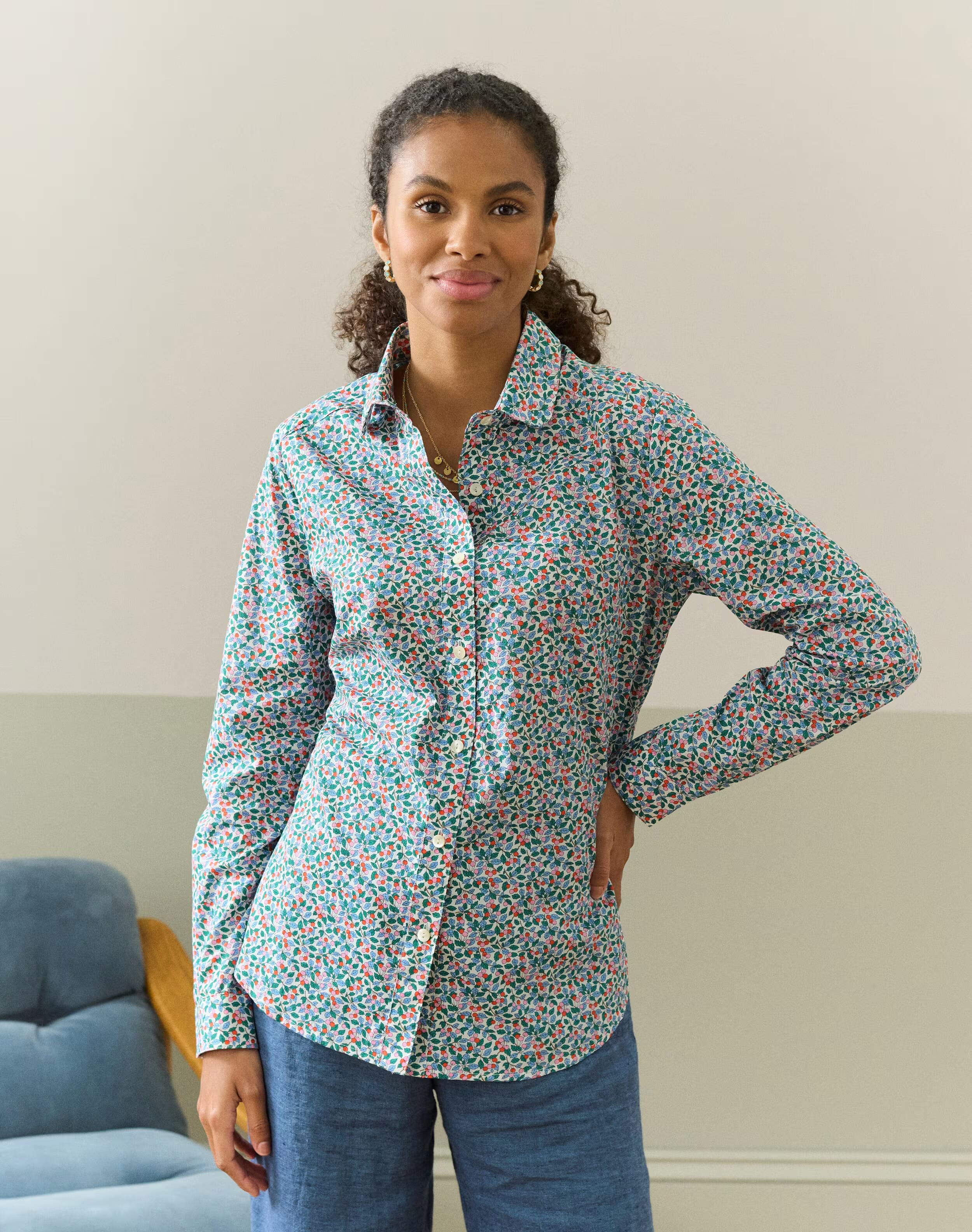 Bluebell Berries Liberty Organic Tana Lawn Shirt | Brora