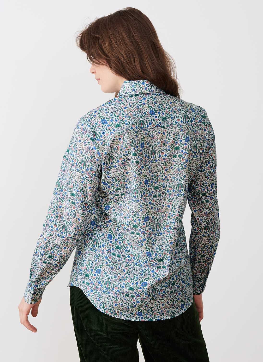 Periwinkle Botanic Liberty Print Organic Tana Lawn Shirt | Women | Brora