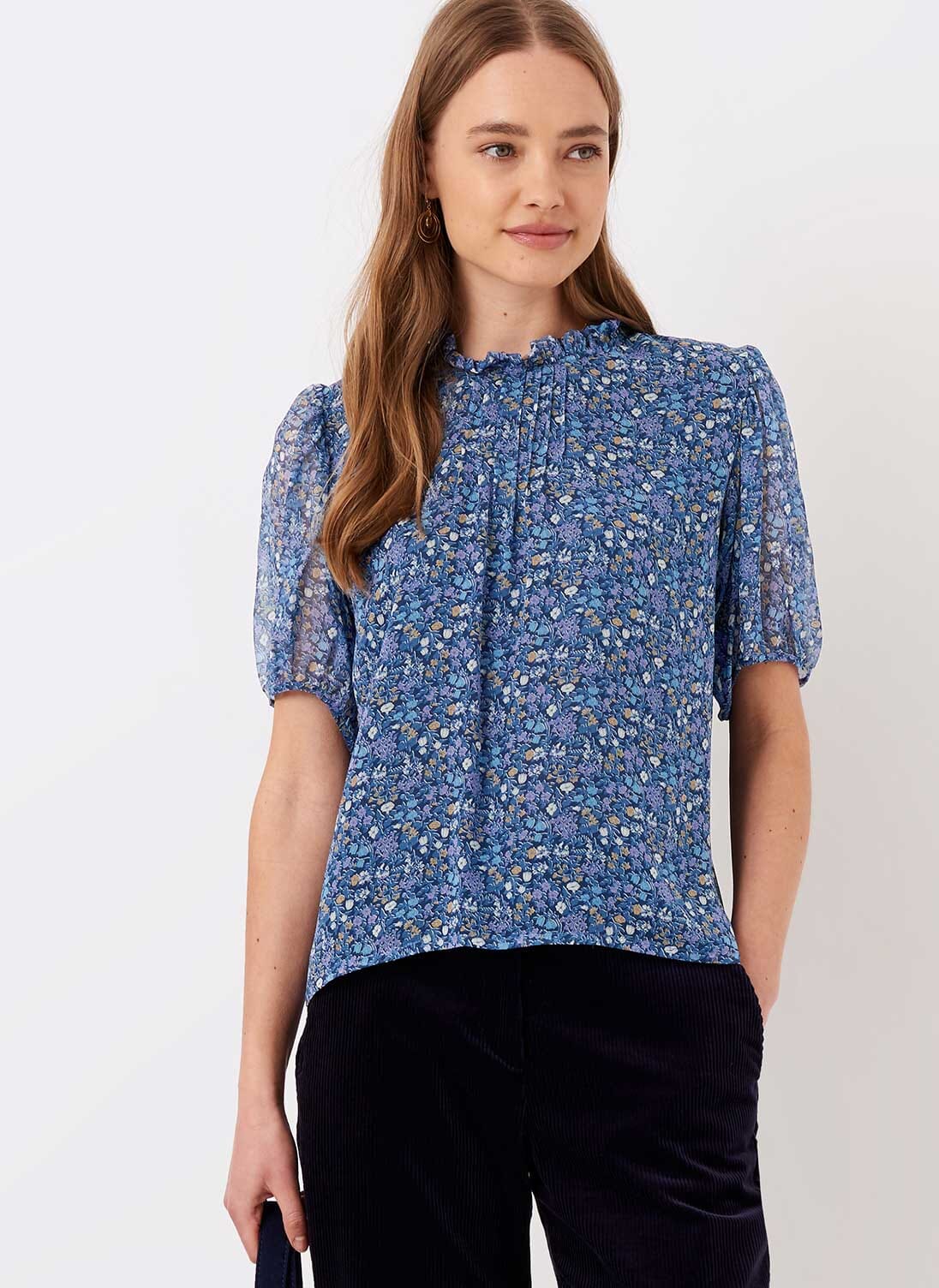 Women's Rainbow Garden Liberty Print Silk Blouse | Brora