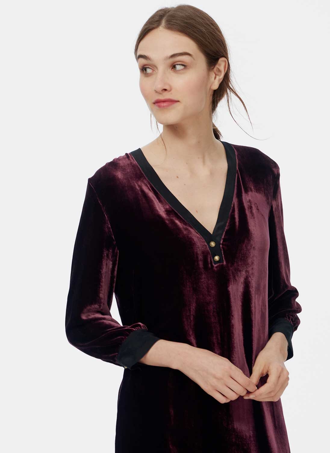 Silk Velvet Tunic Dress Cashmere Clearance Sale Brora