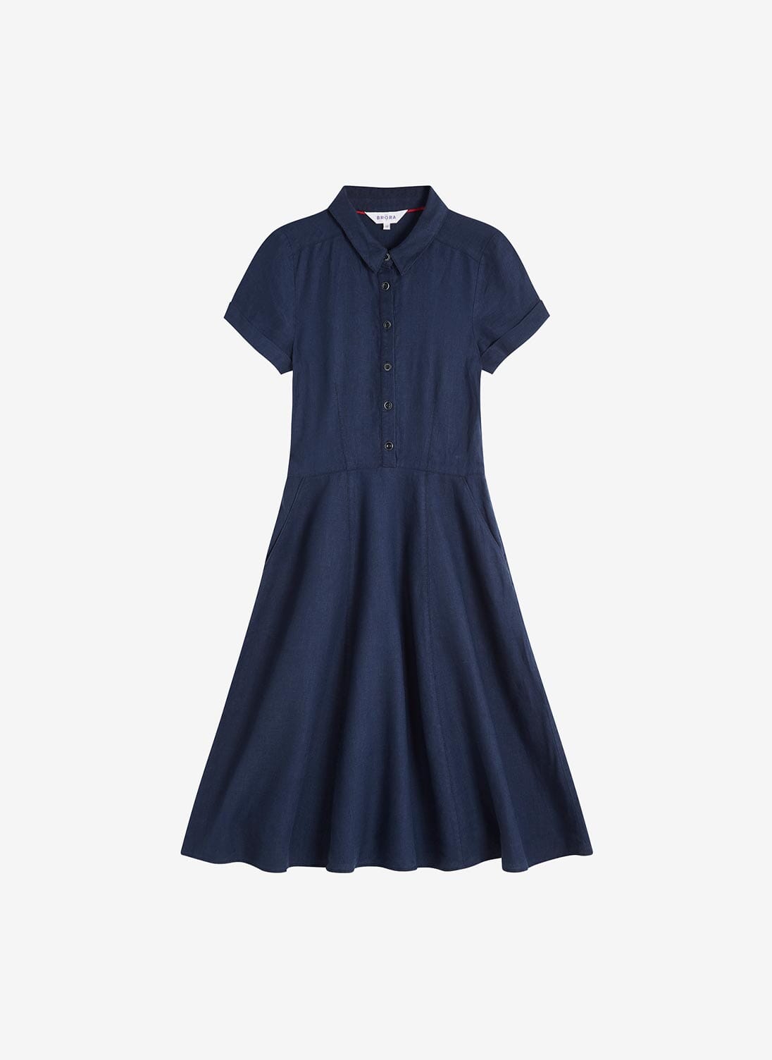 Navy Linen Tennis Dress Brora