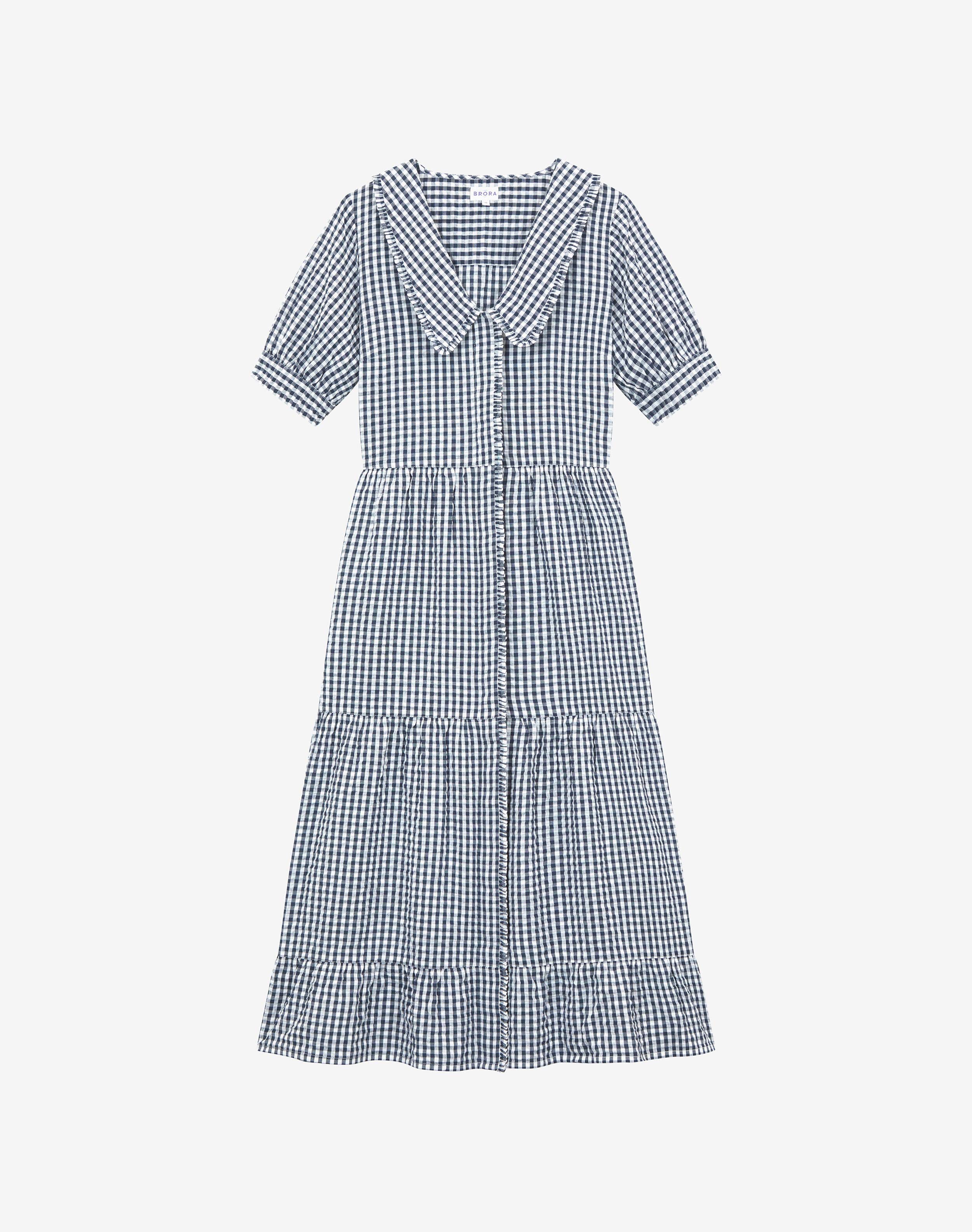 ミストレアス GinghamCheck HeartNeckTieredDress ミストレアス GinghamCheck HeartNeckTieredDress Buy Yellow Gingham