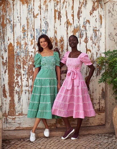 white christmas dresses Organic Smocked Dress