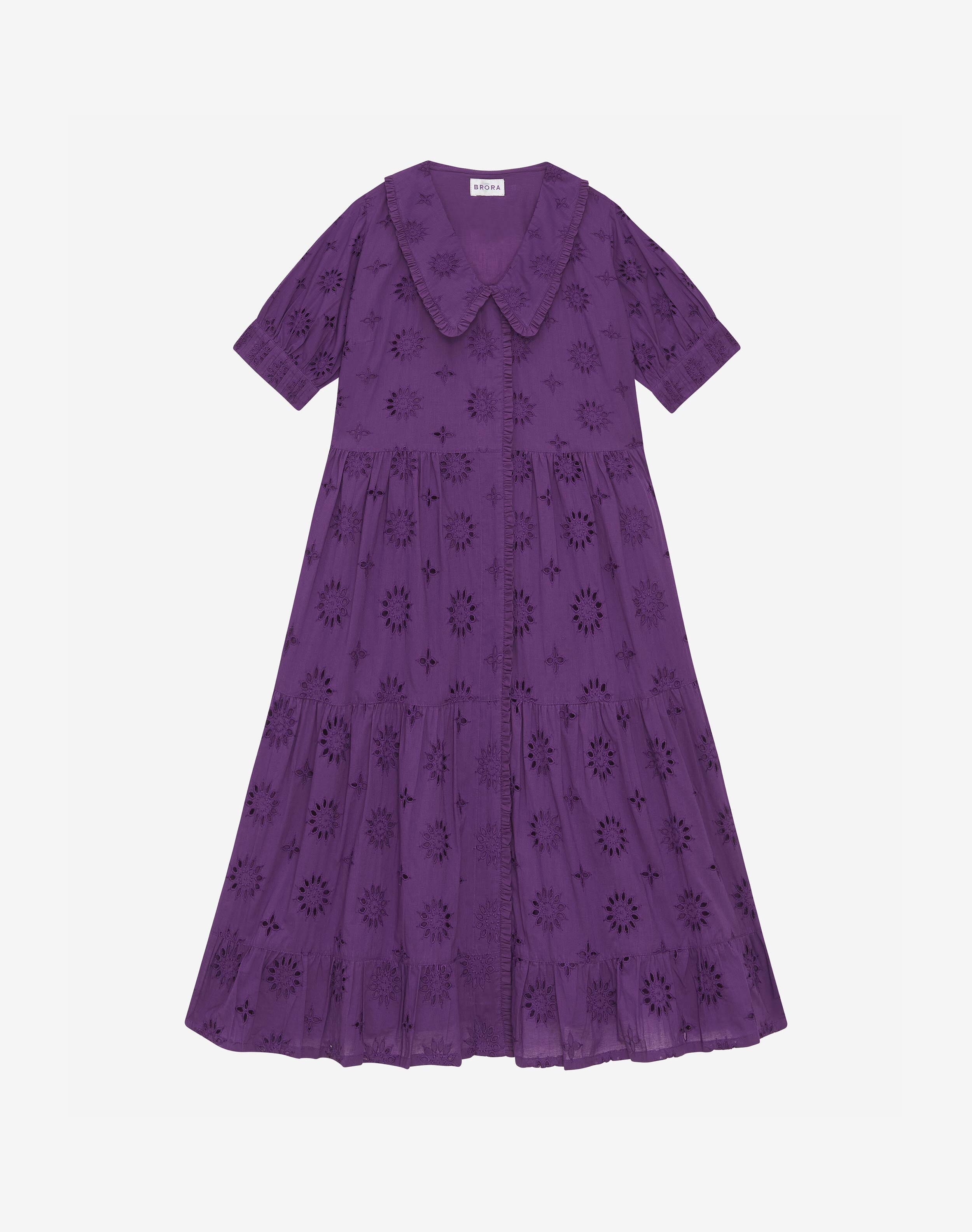 パーティードレス Alyss Broderie Anglaise Dress Broderie Anglaise White Cotton Shirtdress Mini Dress