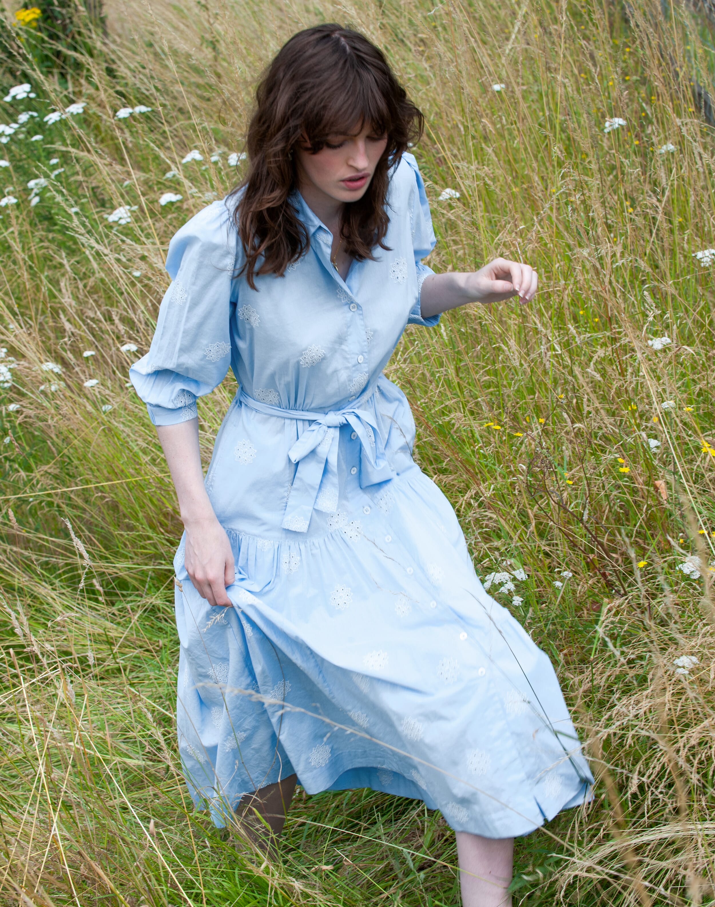 blue embroidered shirt dress Buy Blue Embroidered Shirt Dress for Women by Niyami