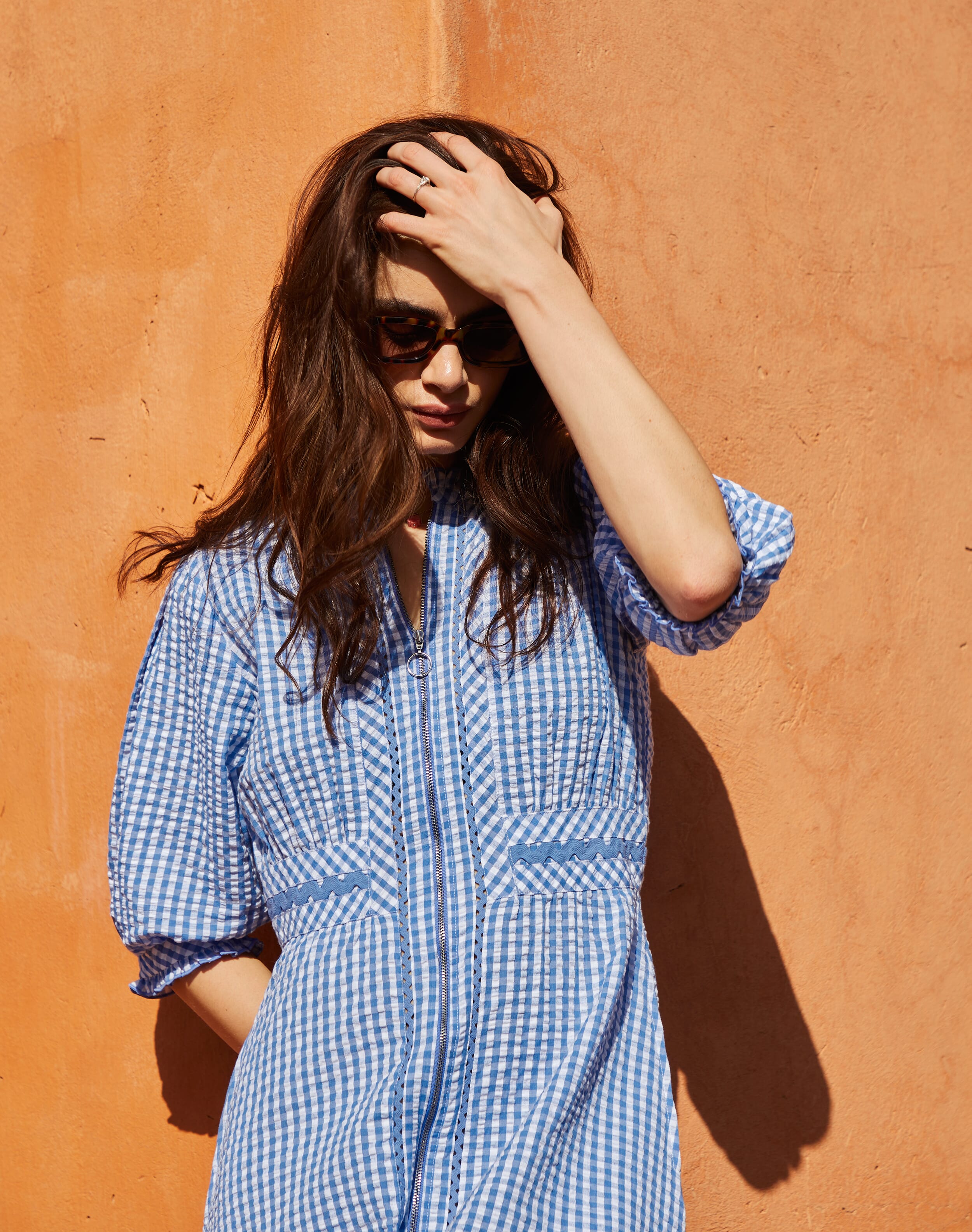 Alora Gingham Ric Rac Dress