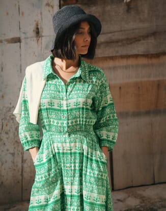 brora linen dress Linen Check Dress in Anthracite | Women's Dresses