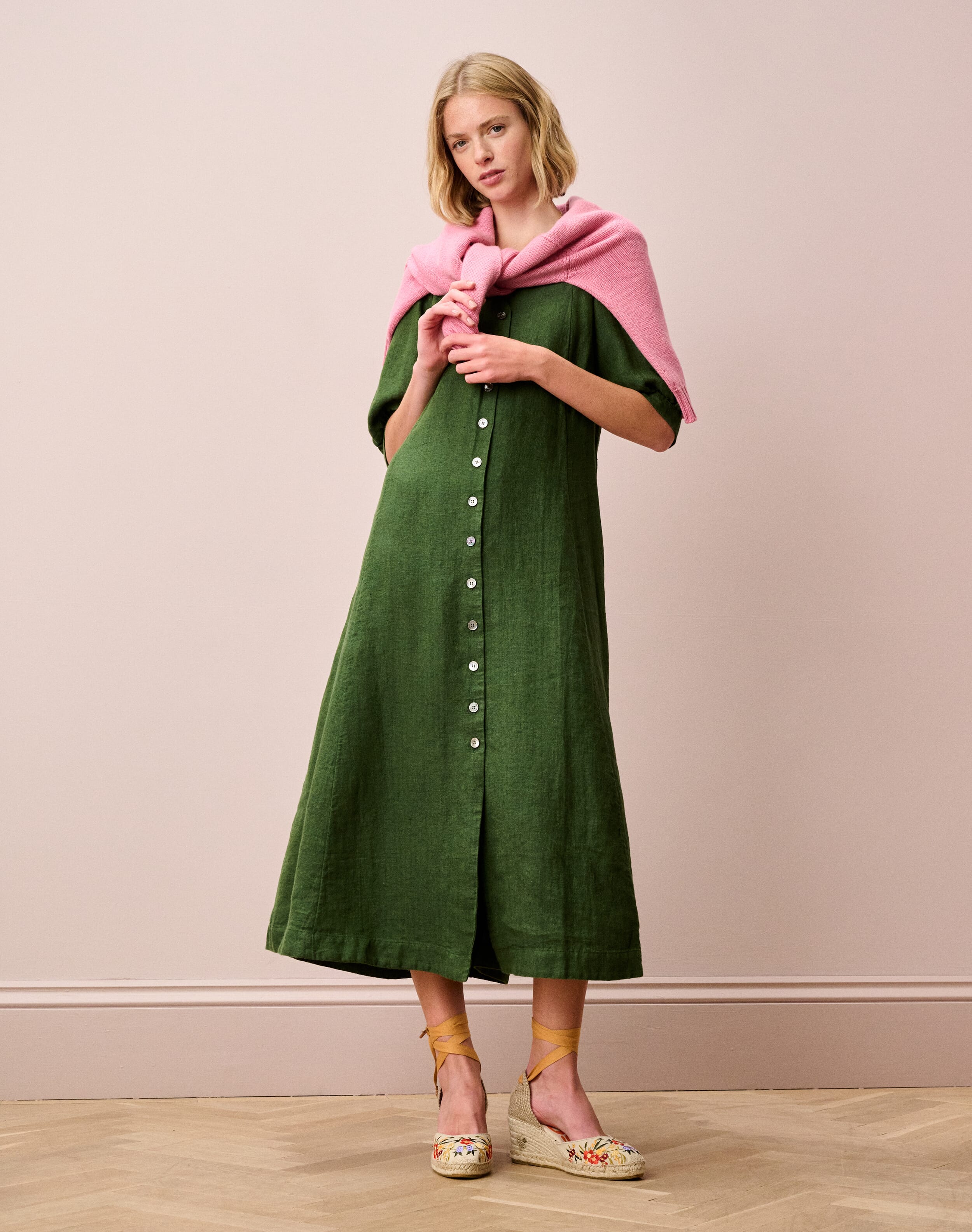 herringbone shirt dress Herringbone Dress - MEMORANDUM