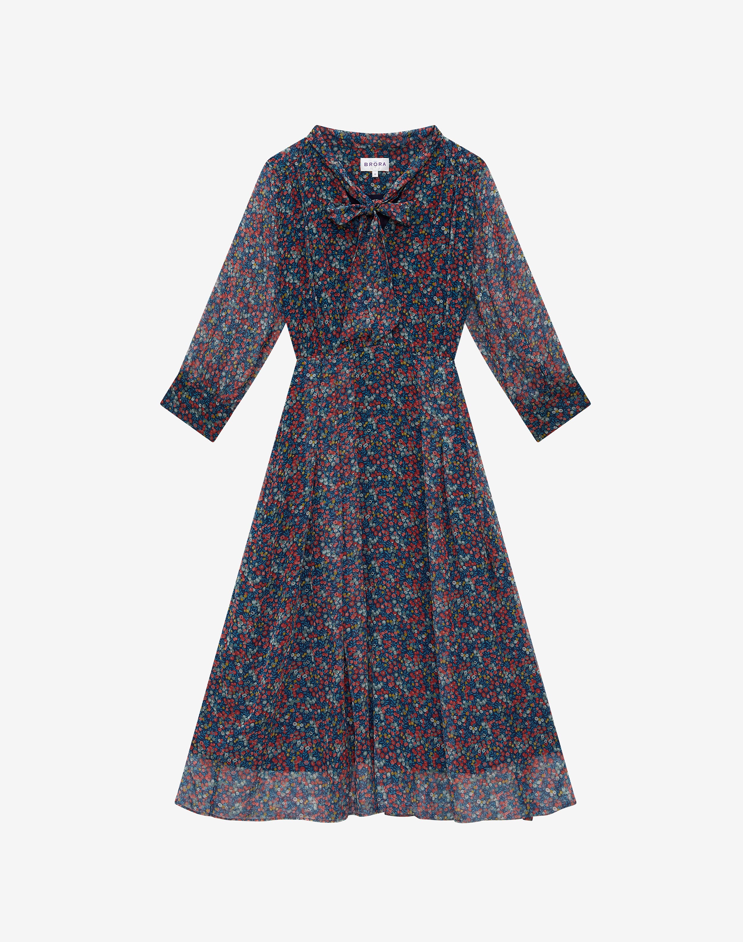 Brora silk chiffon dress discount