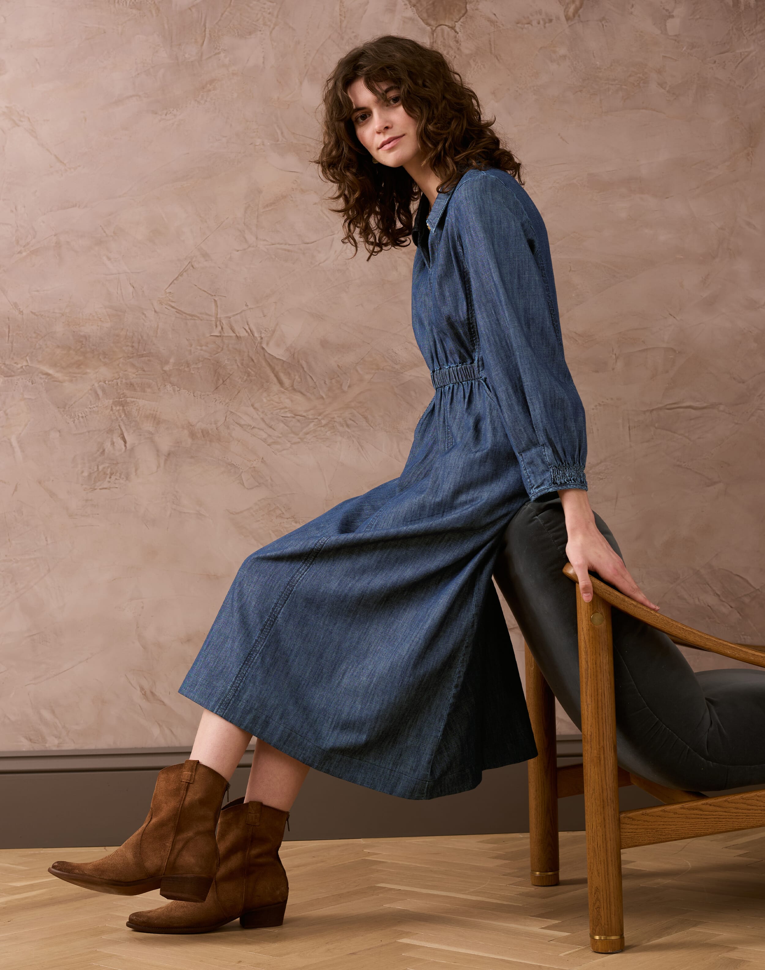 Brora Denim Utility Dress Indigo for Women  - Size: 6