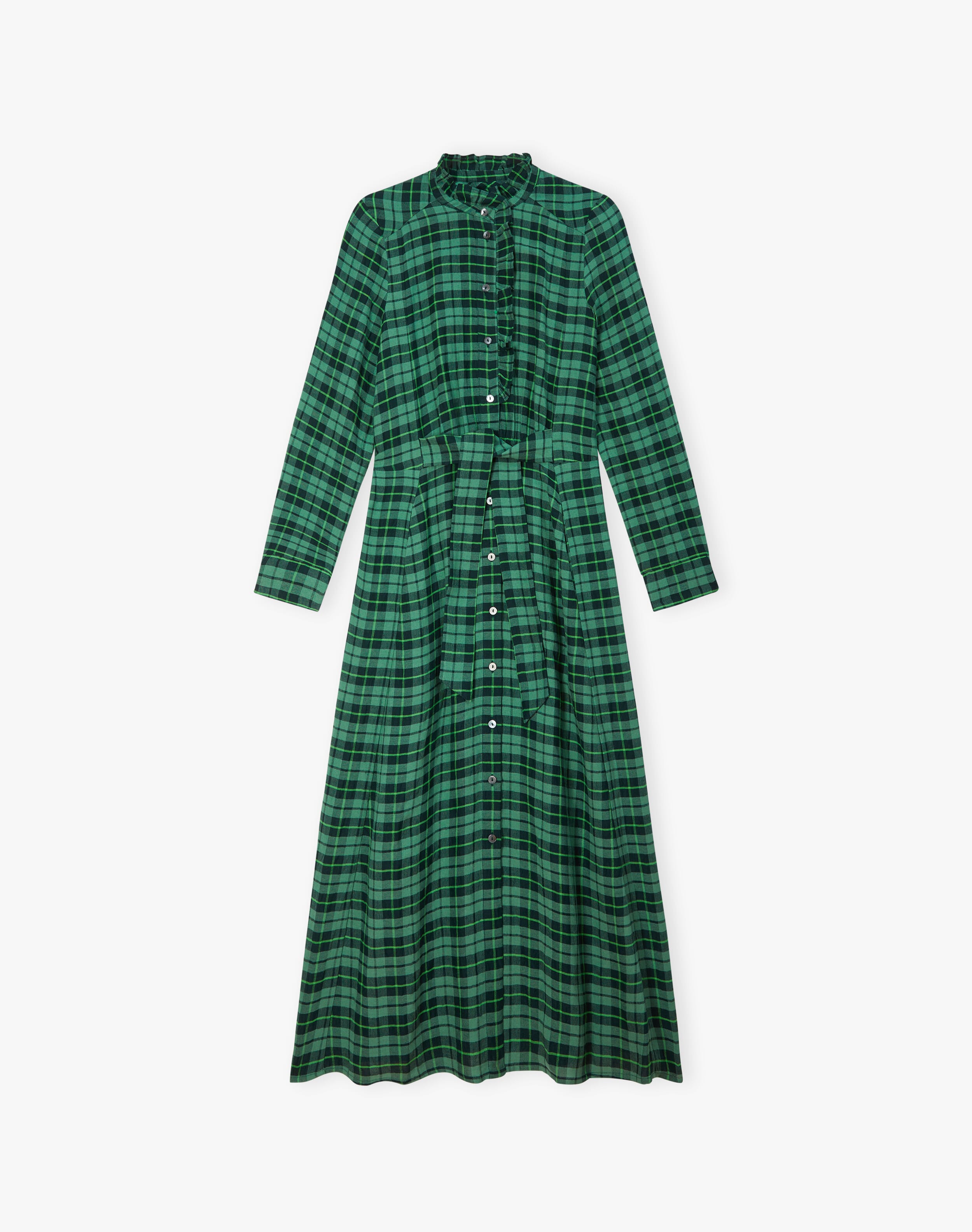 Green Plaid Shirt Dress Women s Dresses Brora Fashion