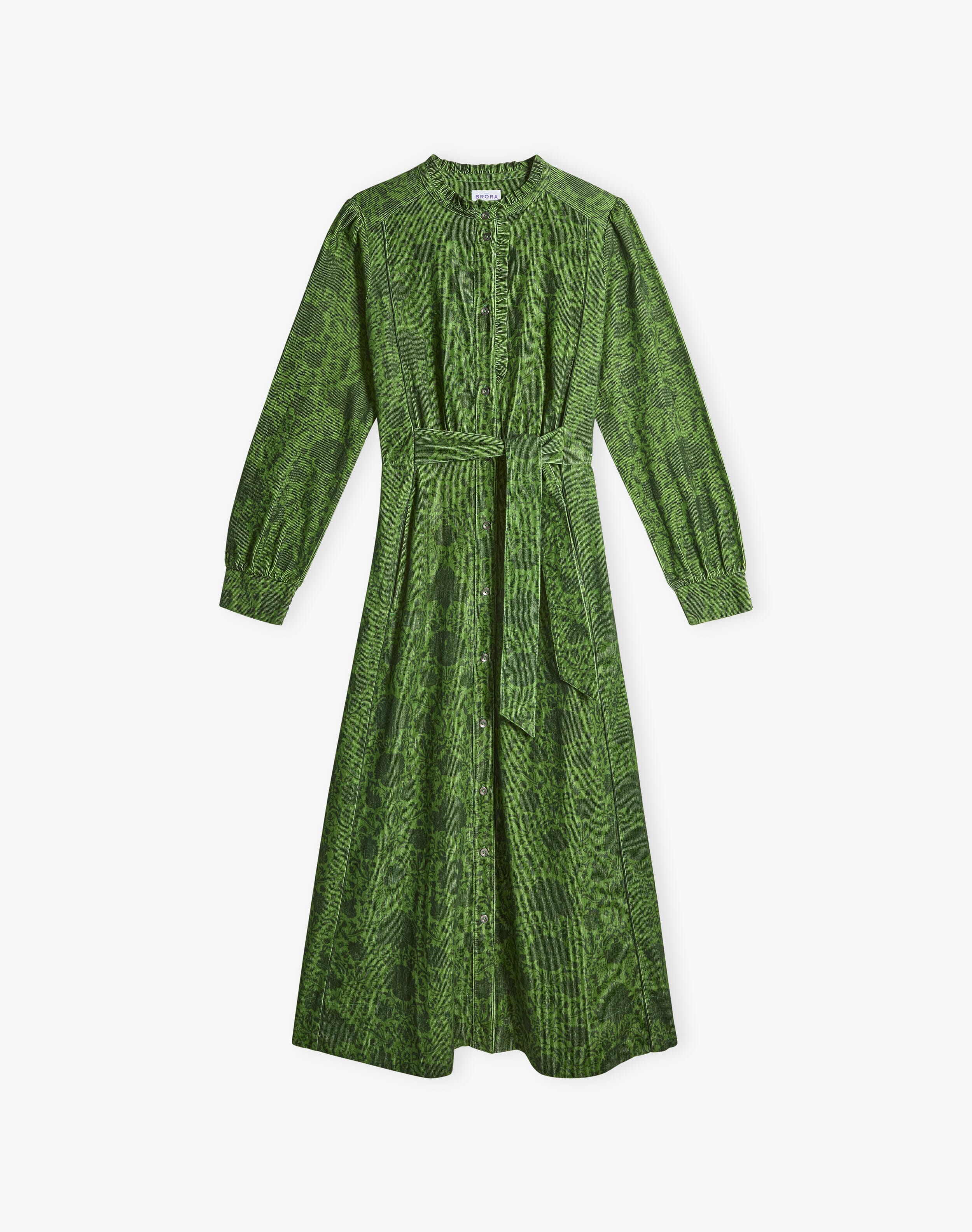 Frill Collar Olive Mini Dress