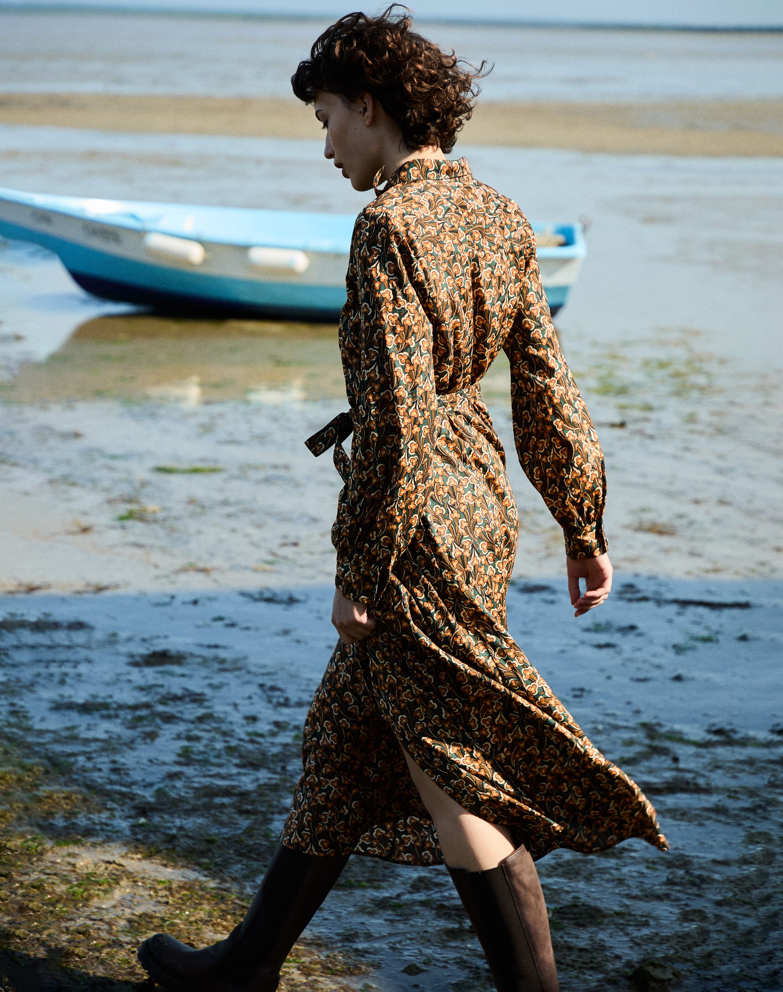 liberty print shirt dress Liberty Print Plus Size Dress - Tana Lawn Shirt Dresses - Purple Floral 1950s Style Gown by Mrspomeranz