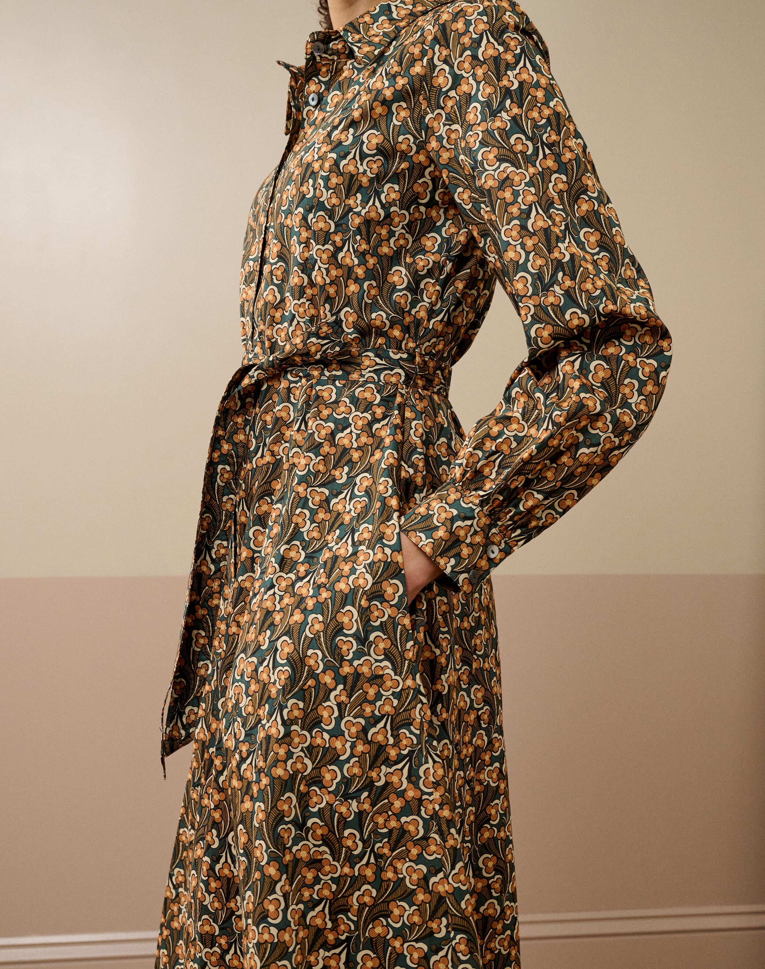 liberty print shirt dress The classic Liberty London shirt dress - marron aigle-storefront-catalog-fr
