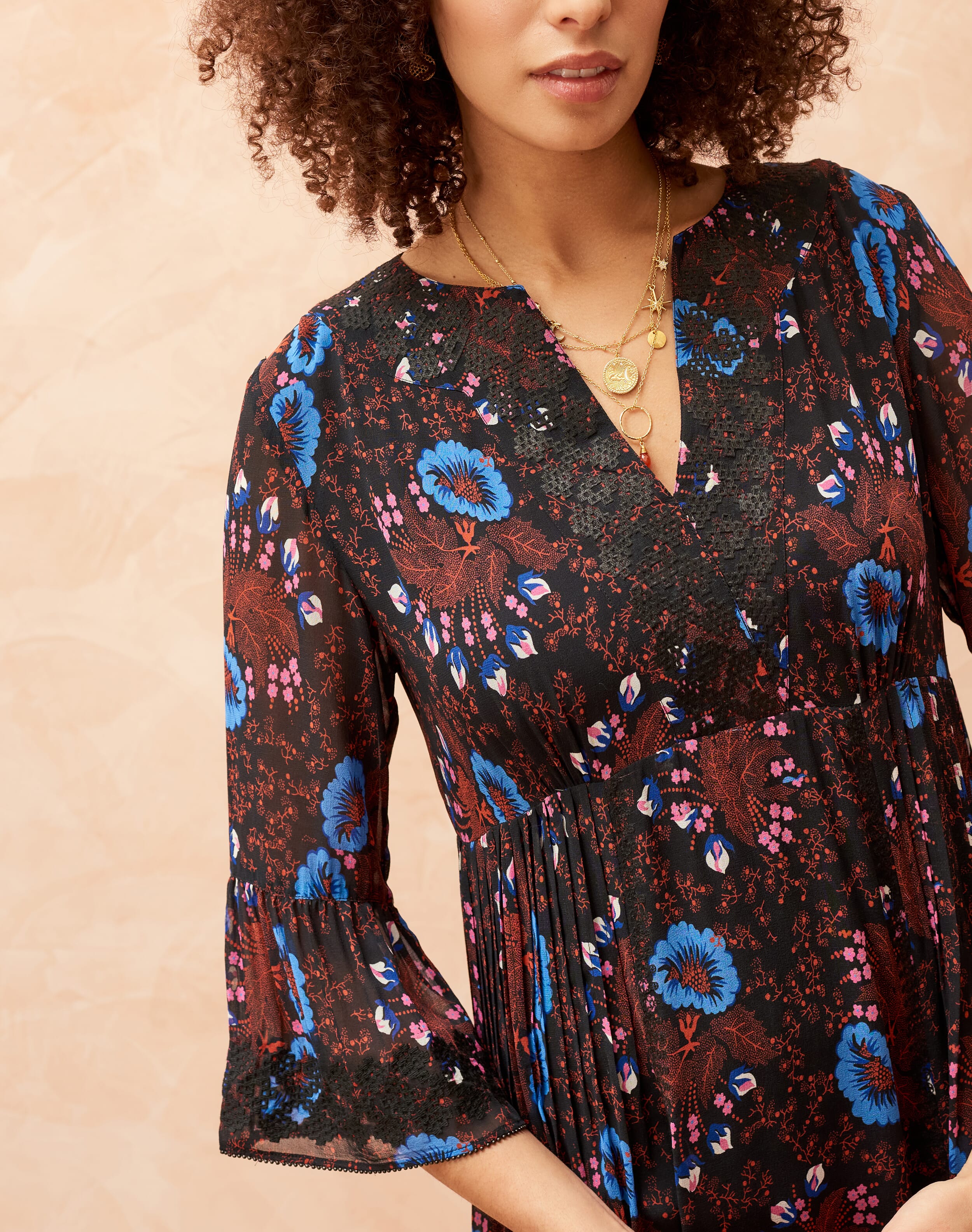 Embroidered Silk Dress main image 0