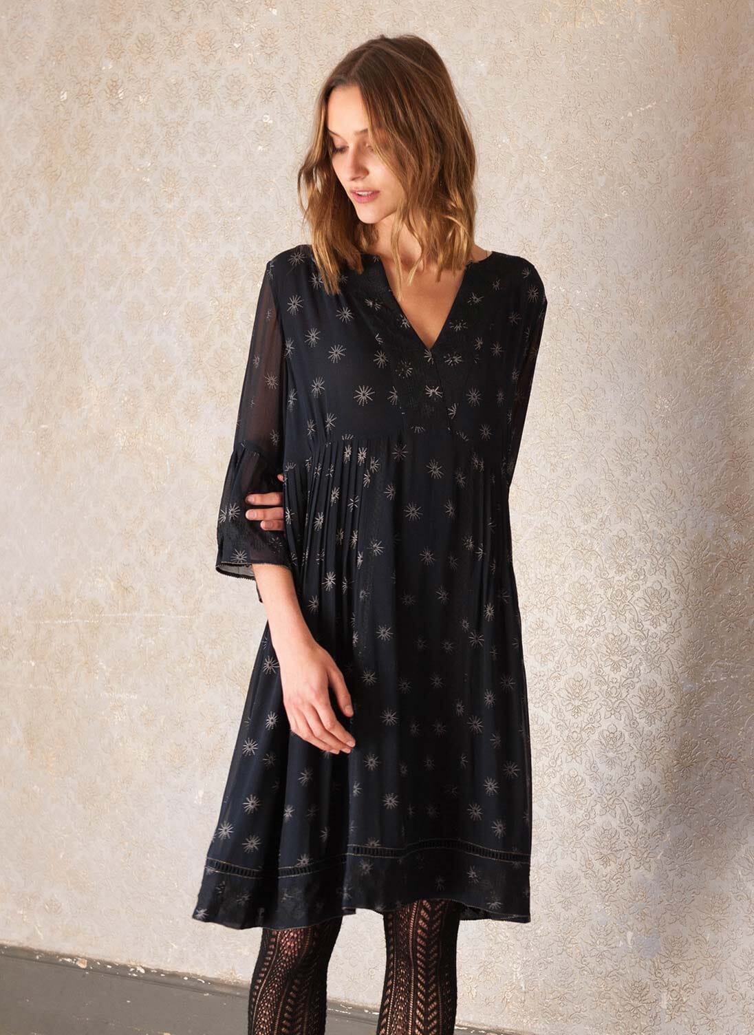 Brora silk chiffon dress hotsell