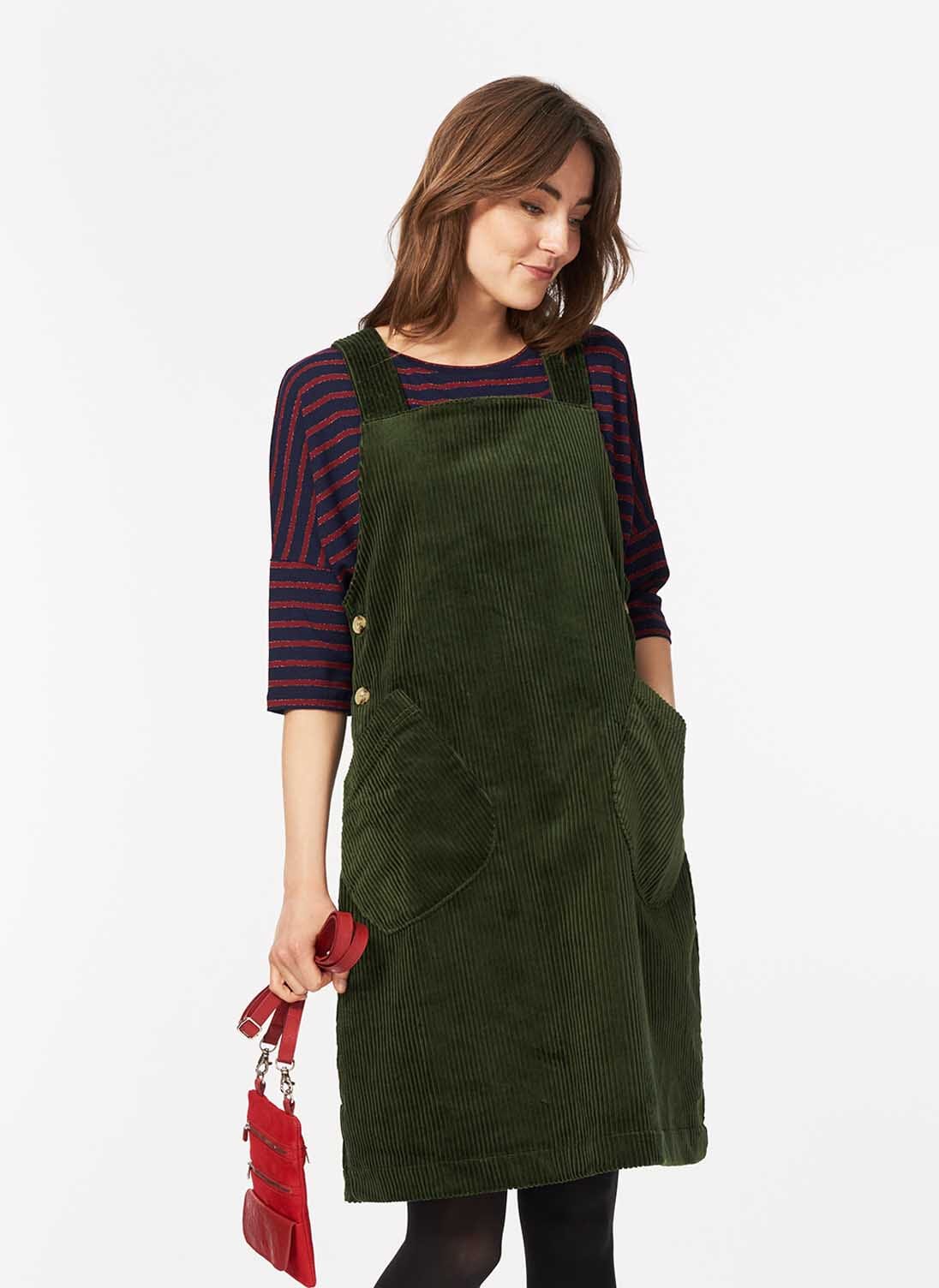 Sorrel Jumbo Cord Pinafore Women s Dresses Brora