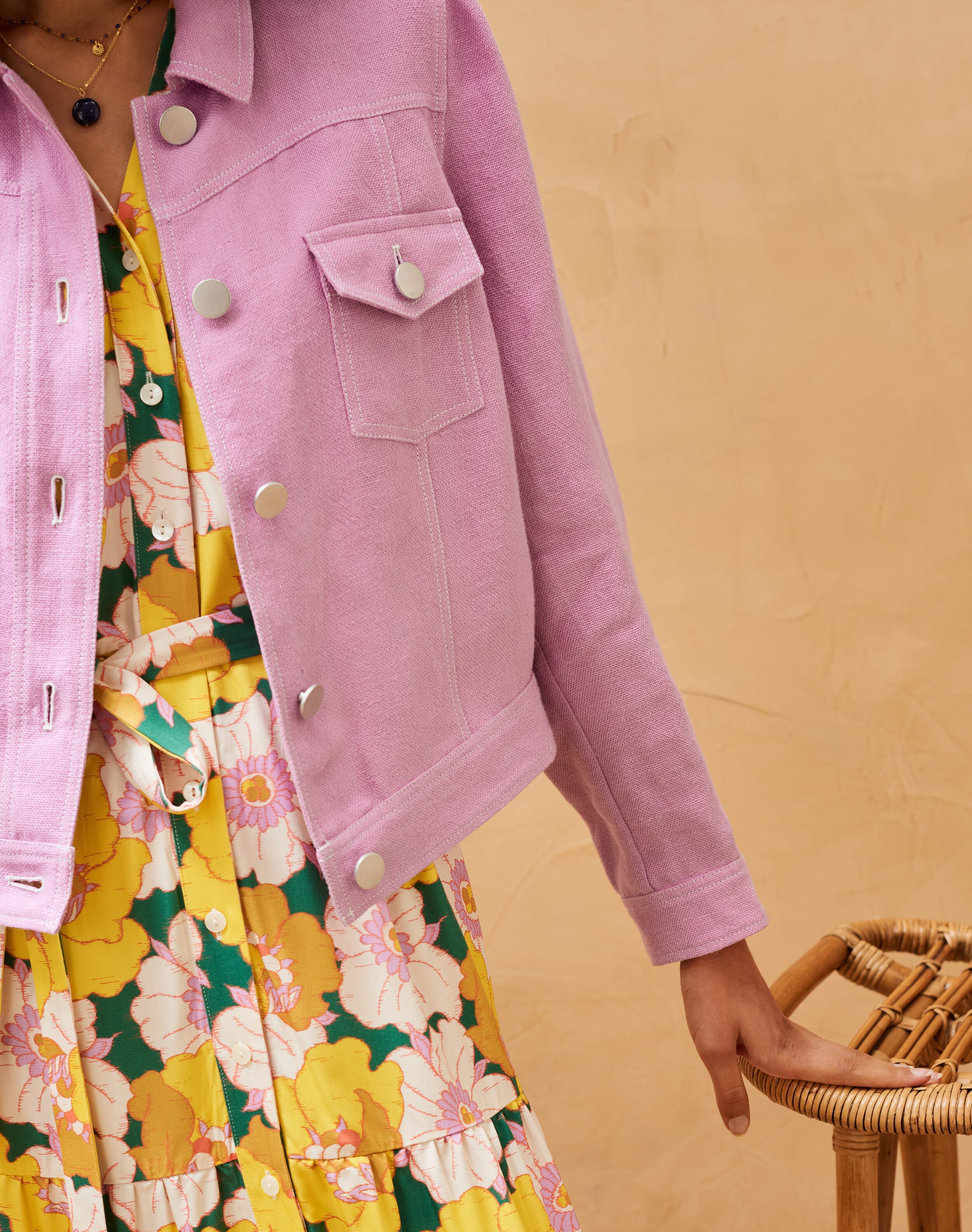 人気特価をすべて Linen Utility Jacket in Orchid | Women's Jackets | Brora Fashion ジャケット・アウター