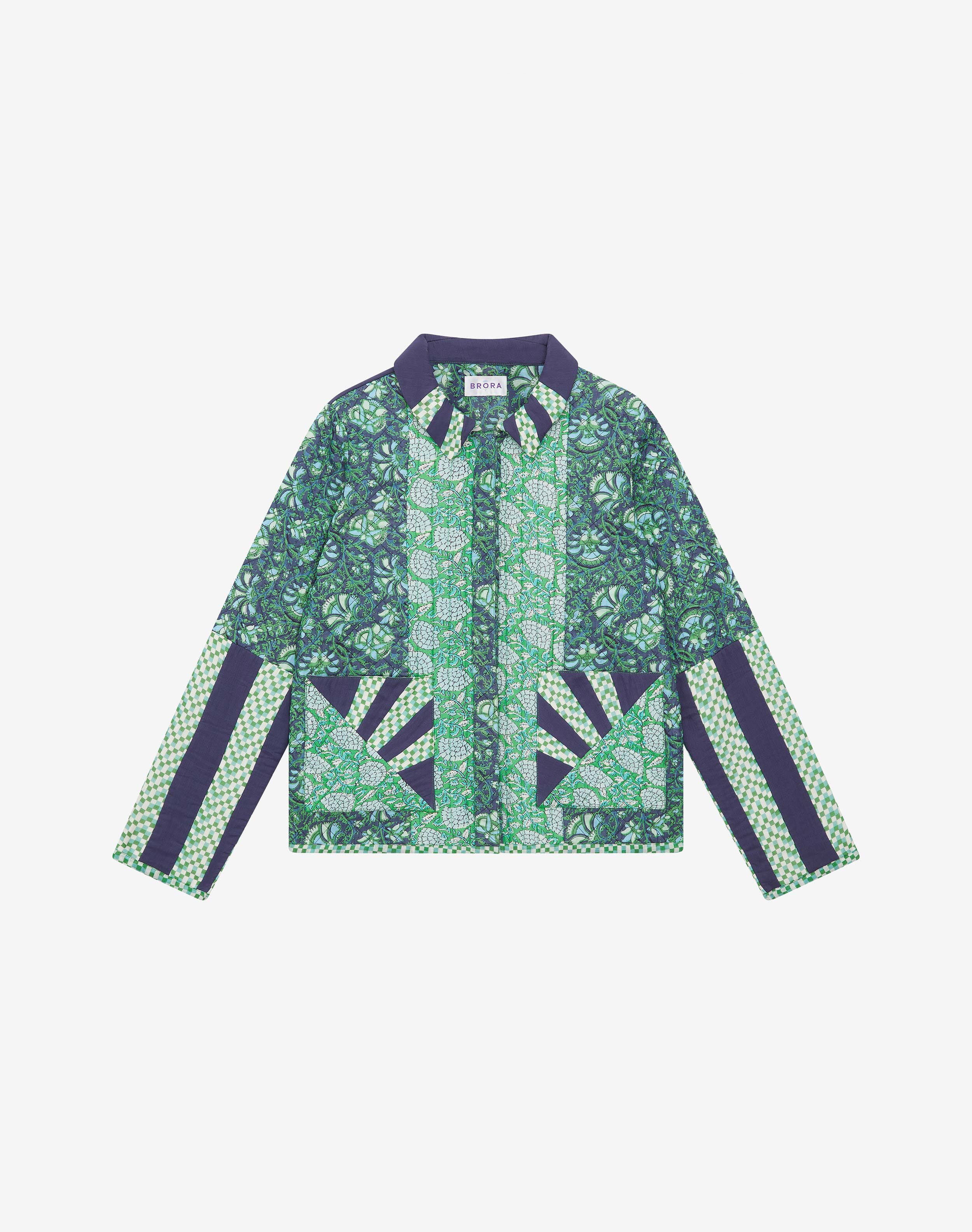 AMERI ★ INDIA BLOCK PRINT JACKET Ameri（アメリ）の「INDIA BLOCK PRINT JACKET（ノーカラー