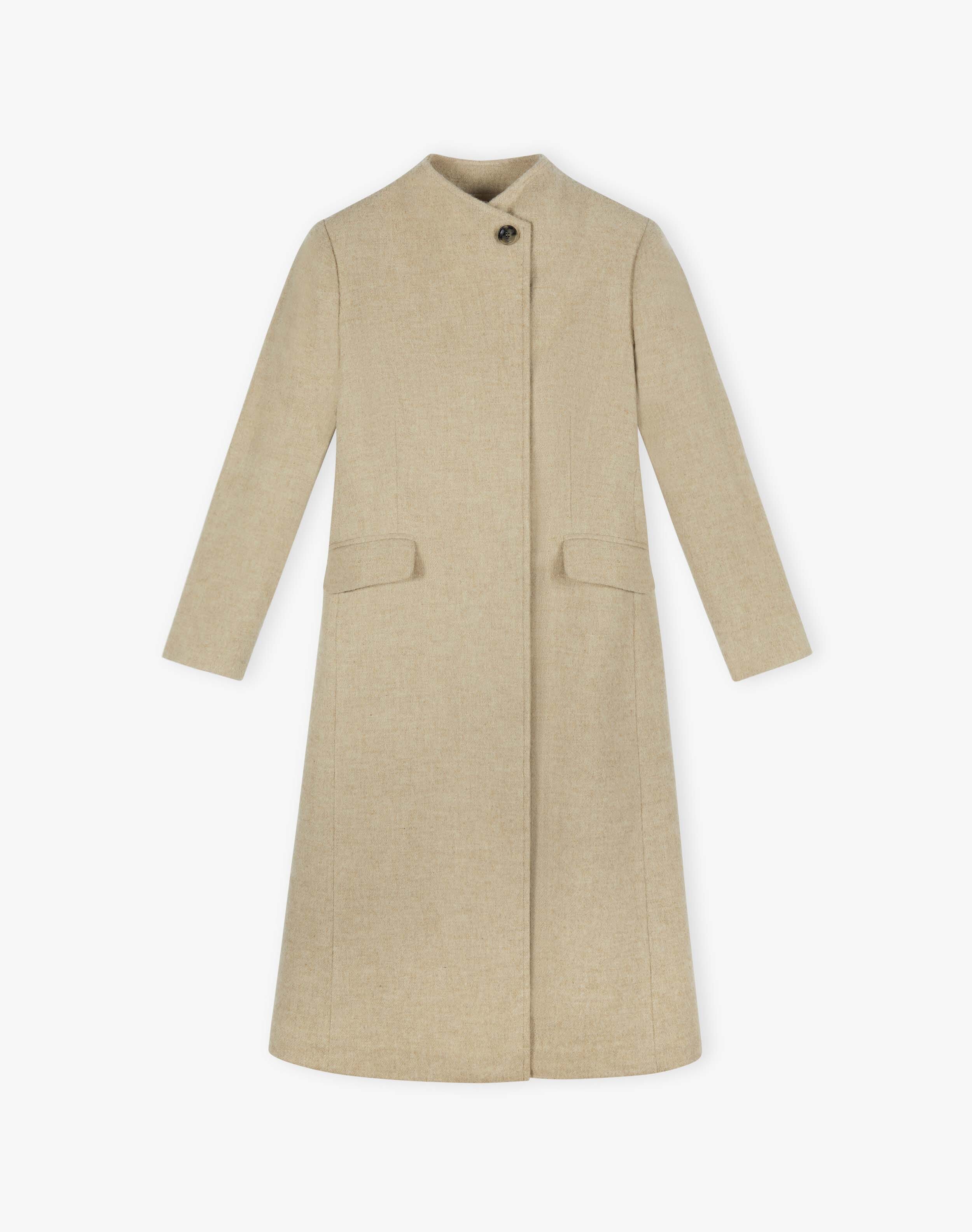 Merino Wool Coat in Oatmeal | Women's Coats | Brora Sale