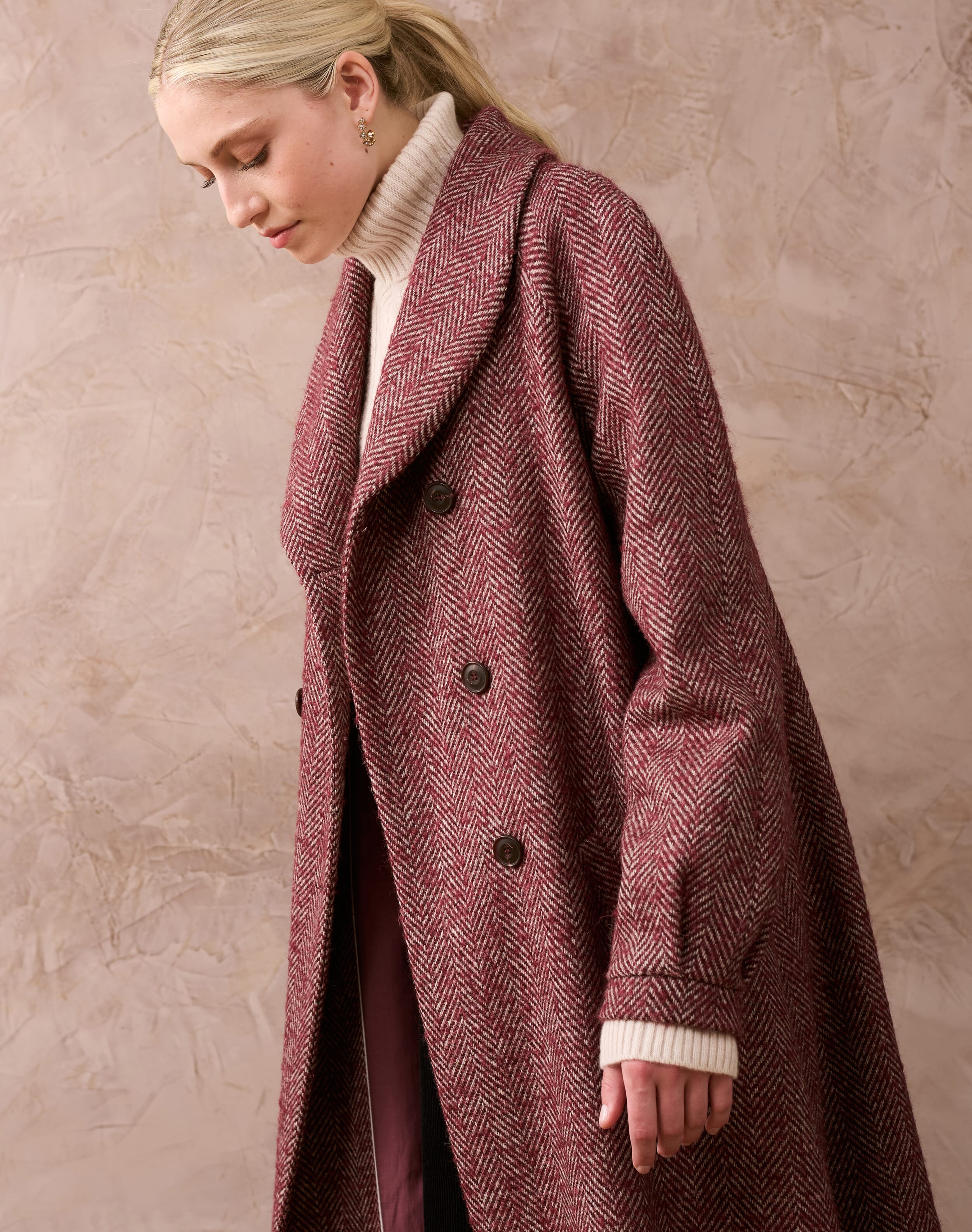 60s- Berry Burk　Herringbone Long Coat 60s- Berry Burk Herringbone Long Coat - メルカリ