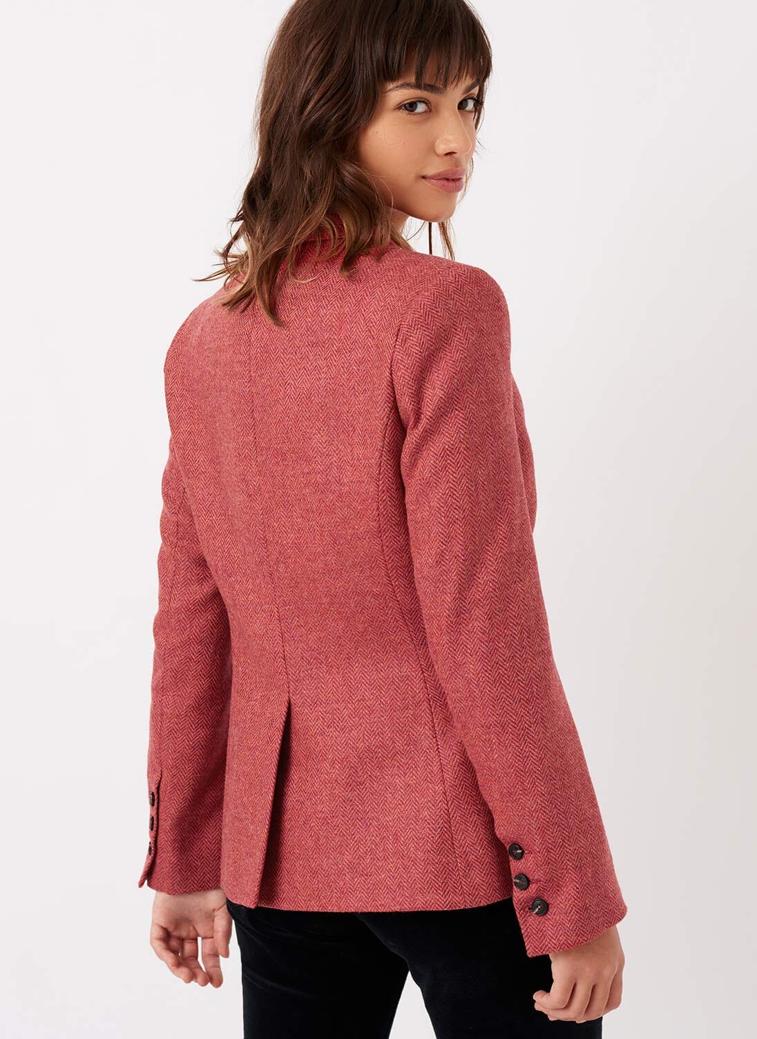 Hibiscus Herringbone Wool Jacket Women's Jackets Brora