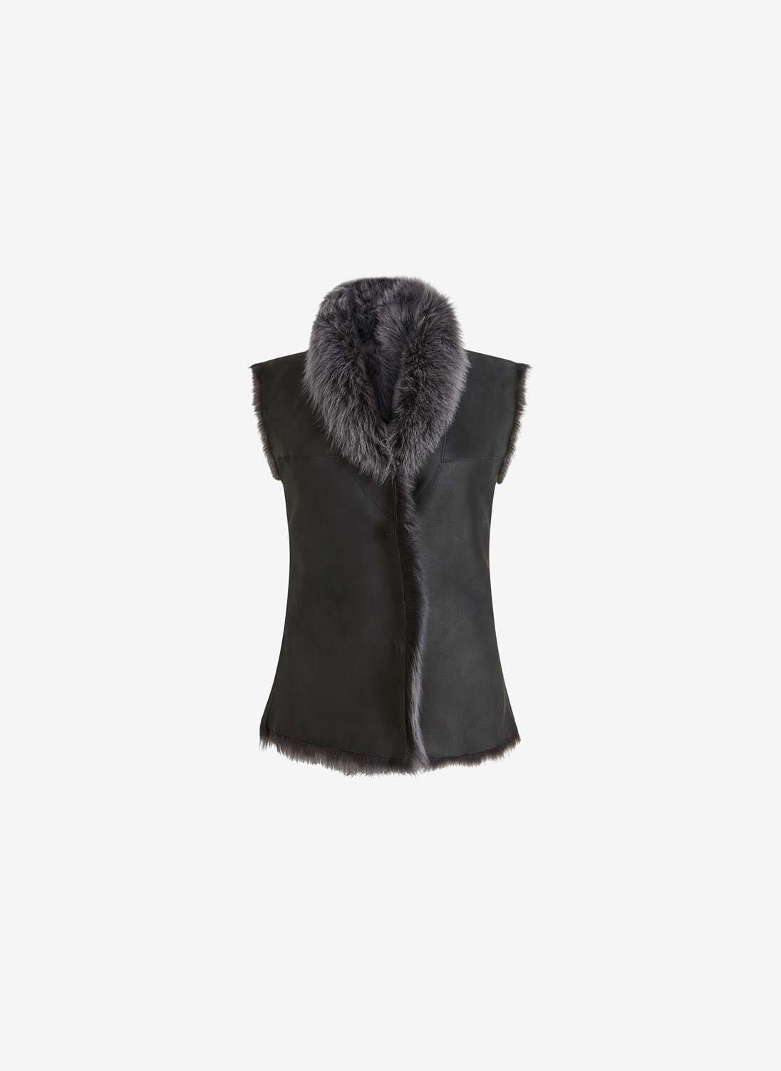 Long Haired Sheepskin Gilet Brora