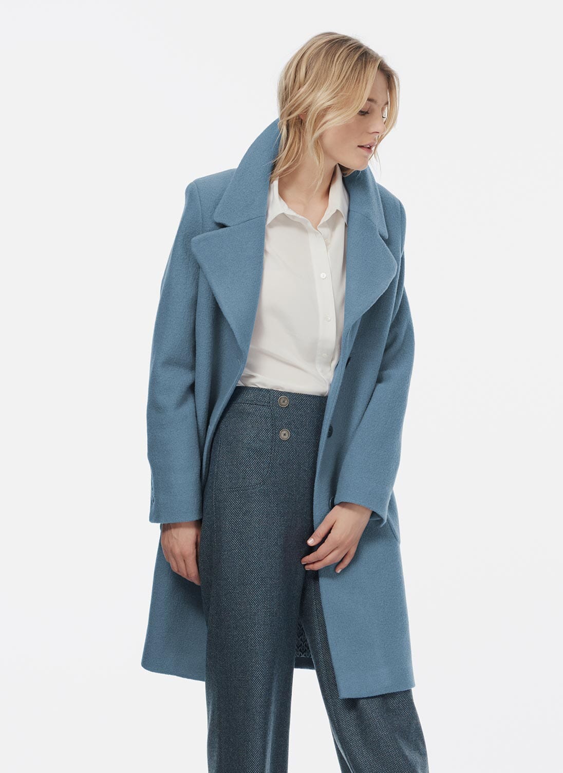 Boiled Wool Coat | Brora.co.uk