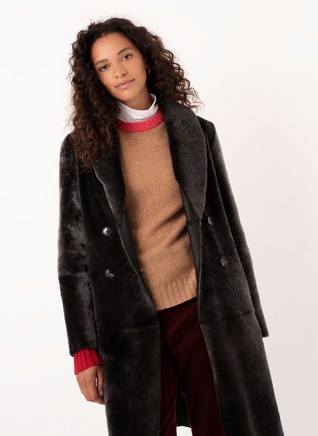 brora sheepskin coat