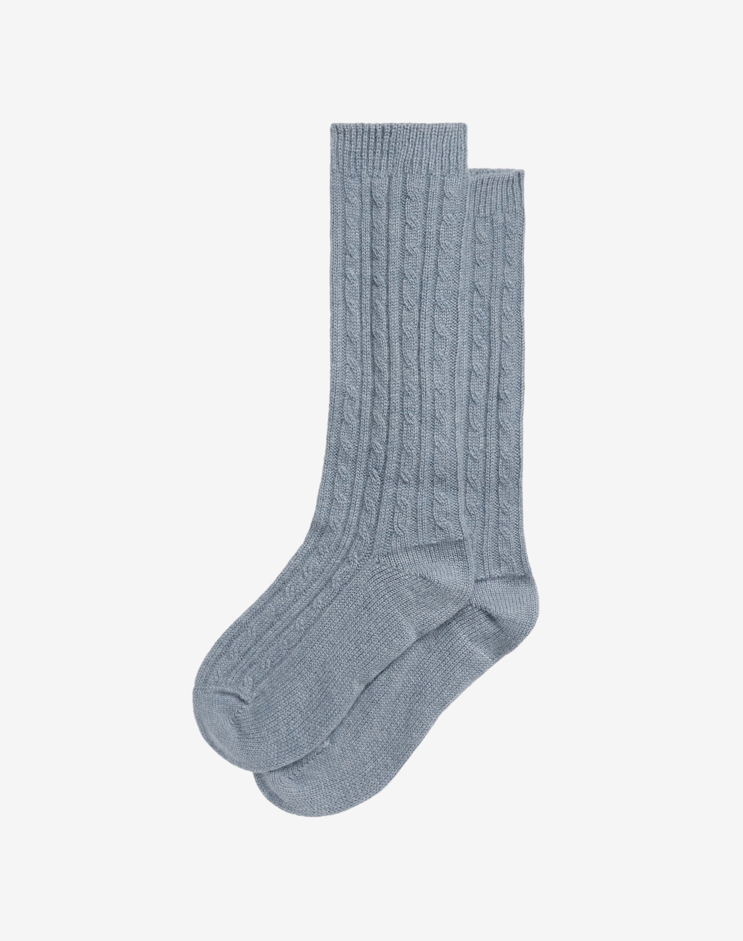 Periwinkle Women's Cashmere Bed Socks Cashmere Socks Brora