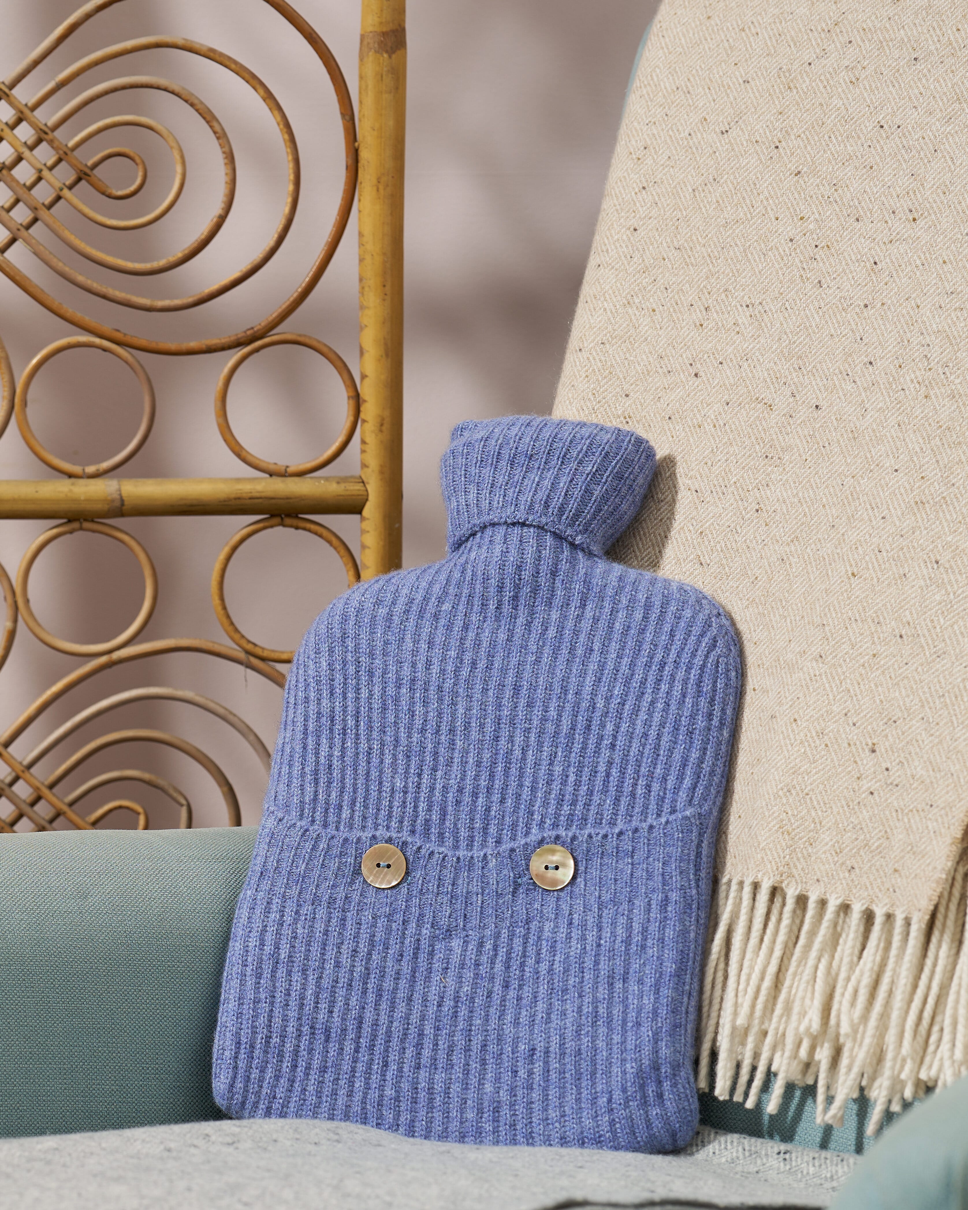 Brora Cashmere Hot Water Bottle Cover Iris for Women