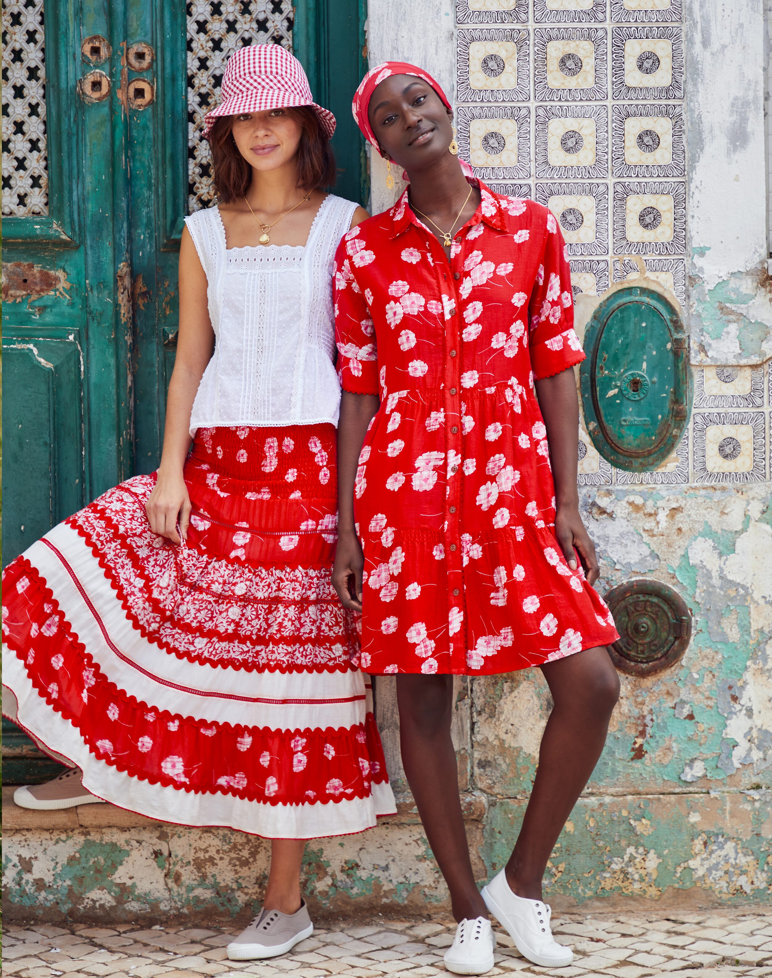 Red Ric Rac Patchwork Skirt Women's Skirts Brora Fashion