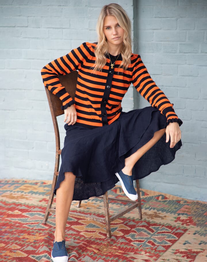 Frill Wrap Skirt Navy