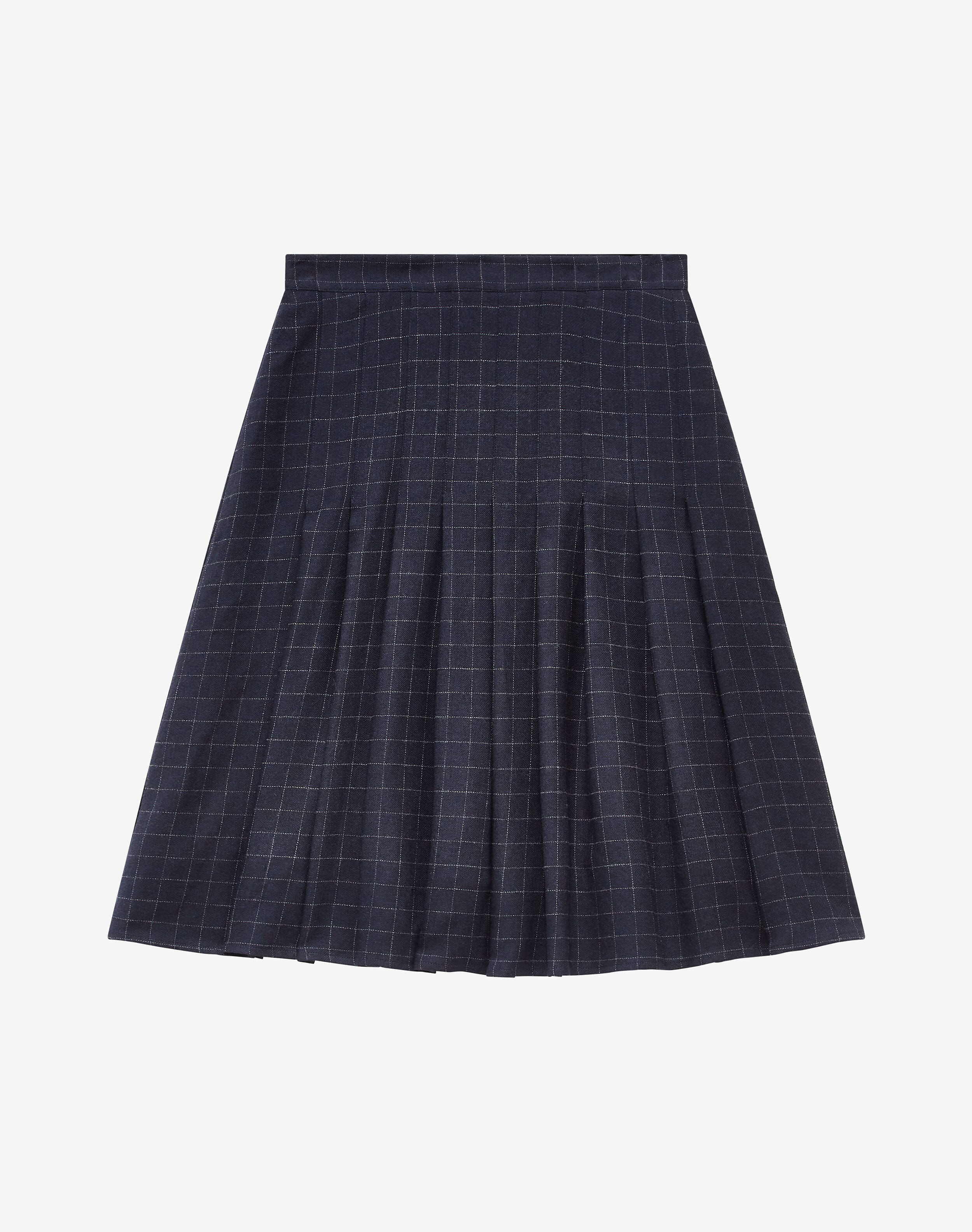 Check Pleated Skirt in Midnight | Heritage Styles | Brora