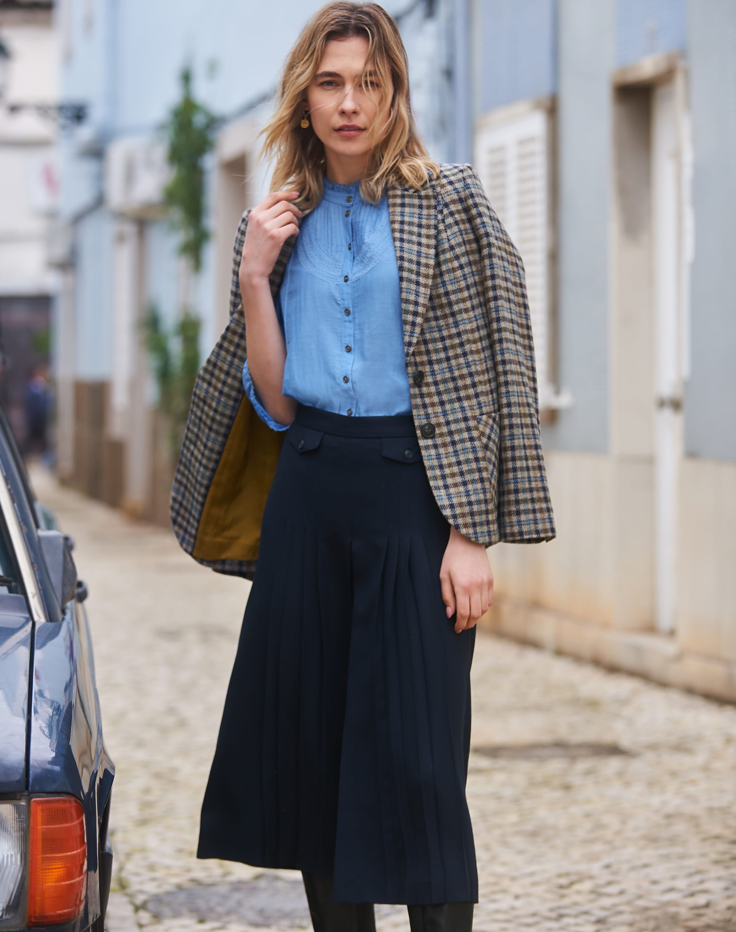 Wool Crepe Culottes Midnight