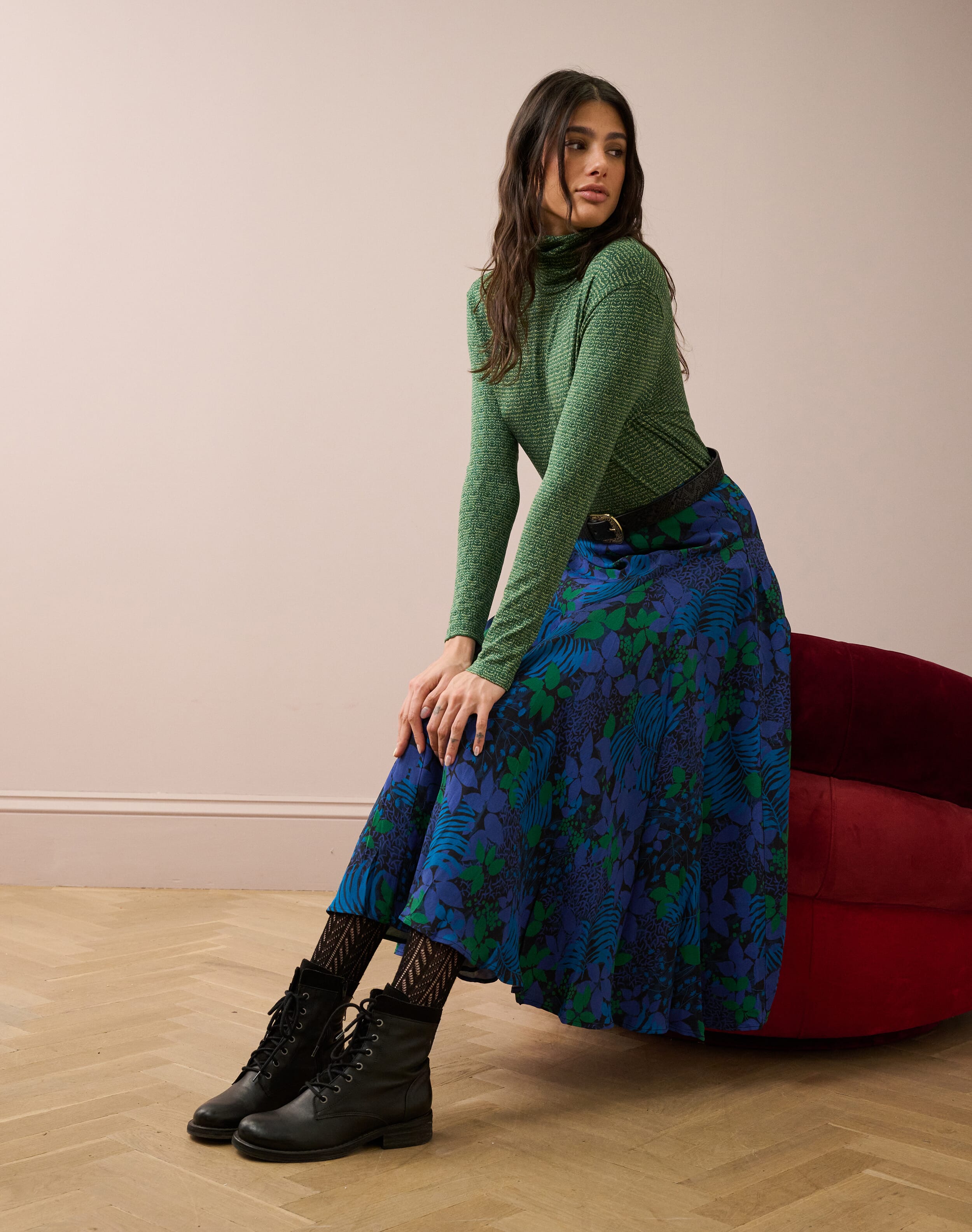 Acka. flower satin skirt 新品未使用サイズ1 flower satin skirt – Acka online store