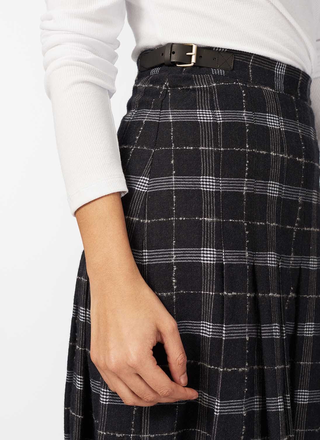 Brora wool plaid clearance skirt