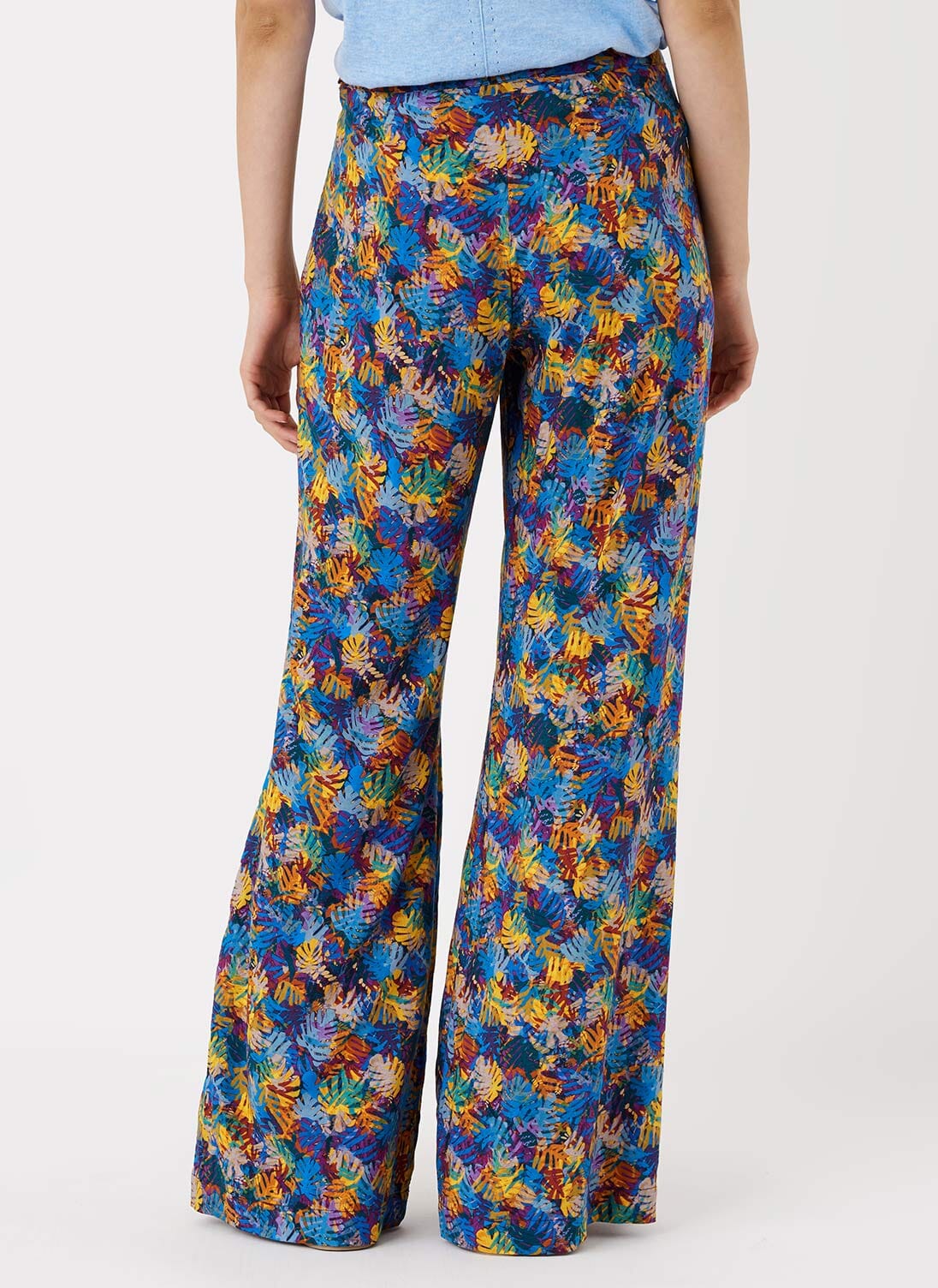 Liberty Print Wide Leg Trousers | Women's Trousers | Brora UK