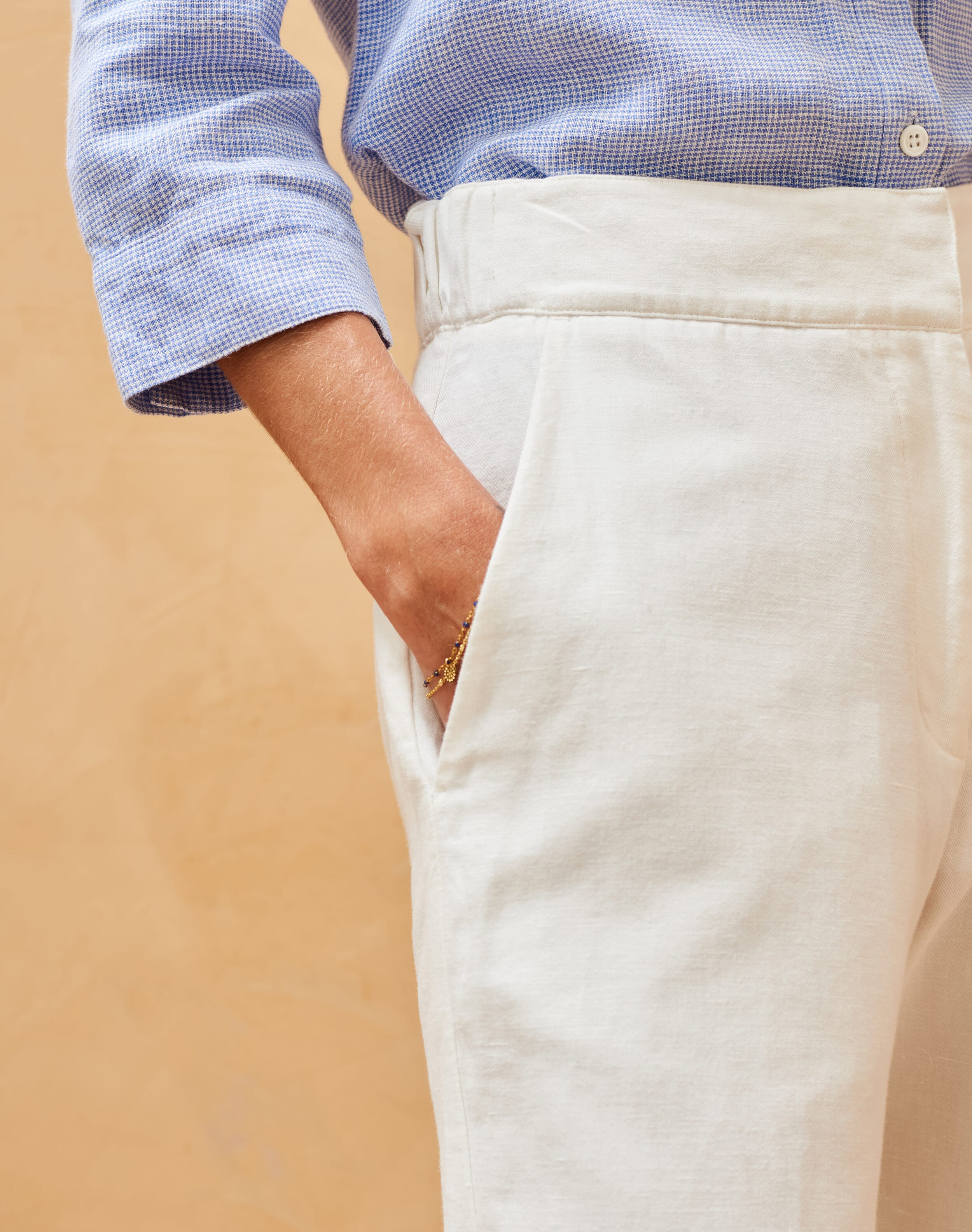 【Cotton And Linen】Solid Color Casual Trousers