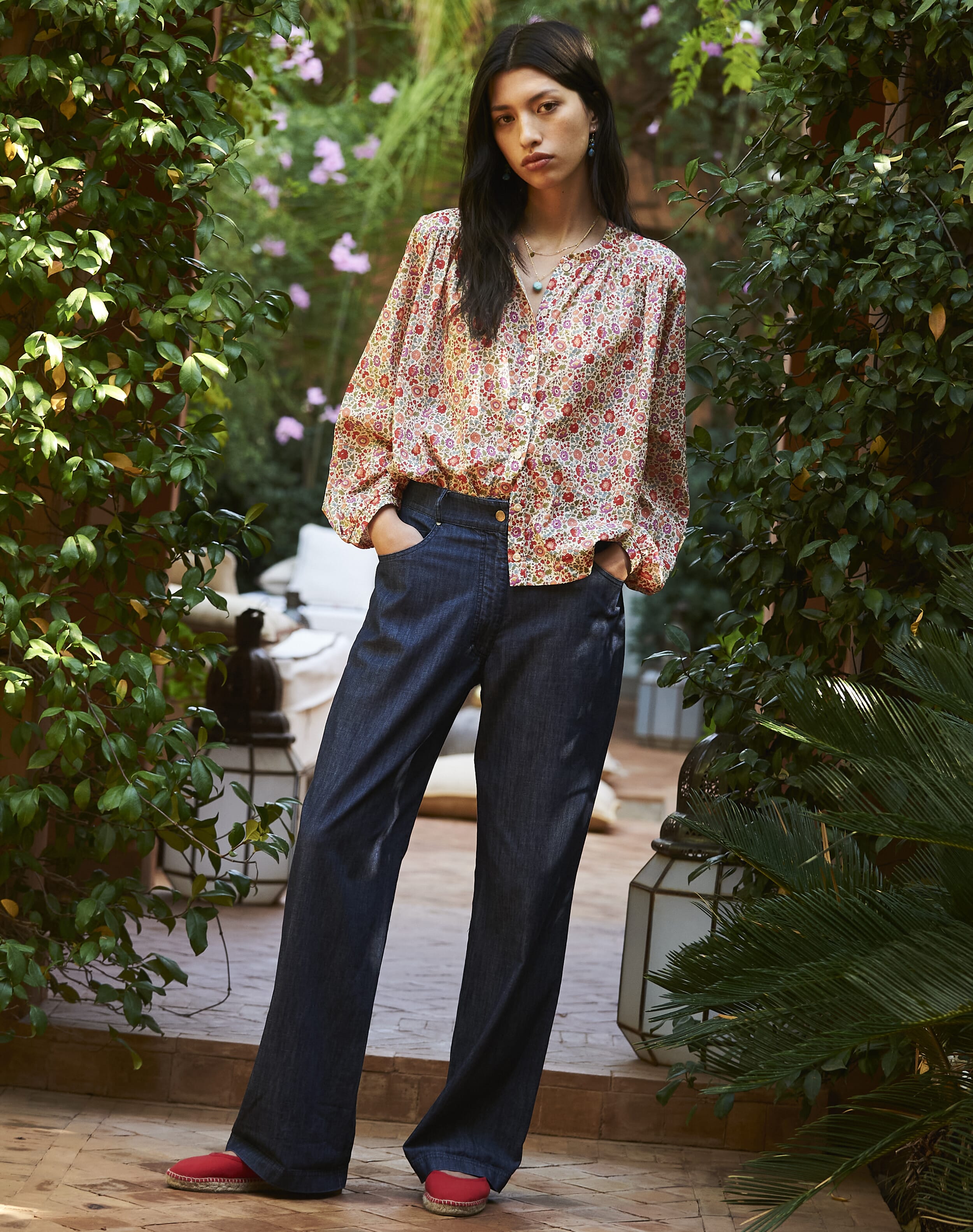 Brora Organic Cotton Wide Leg Trousers