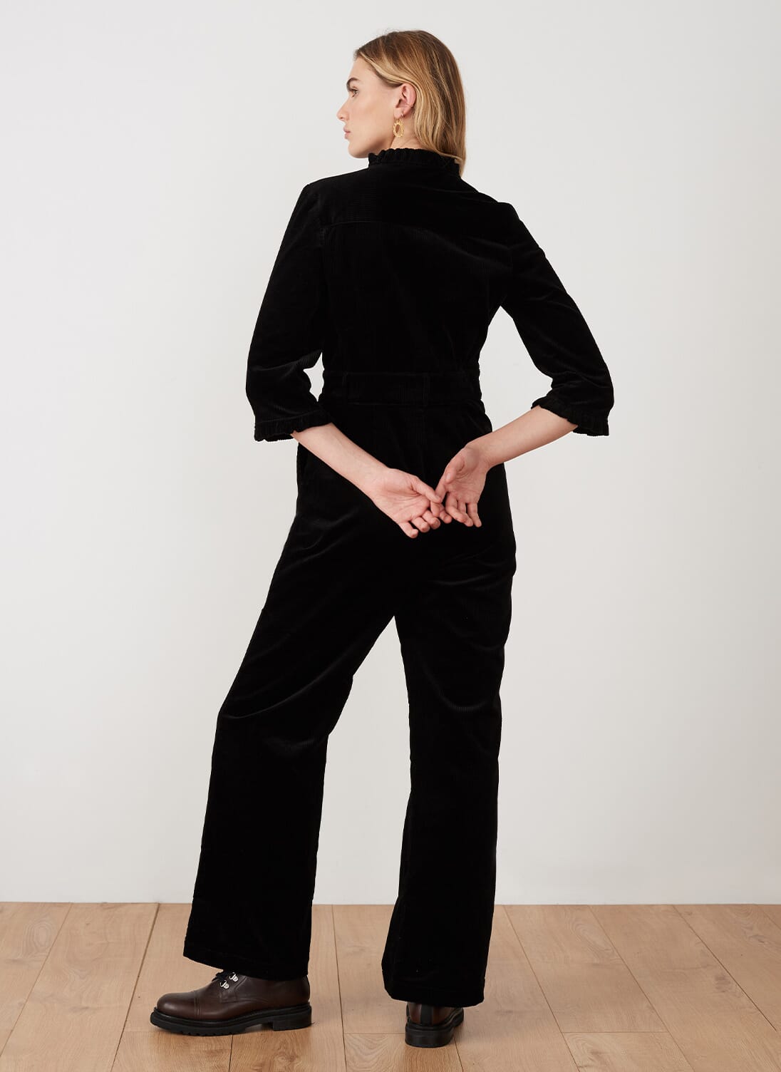 Black Corduroy Jumpsuit | Women's Trousers | Brora Online