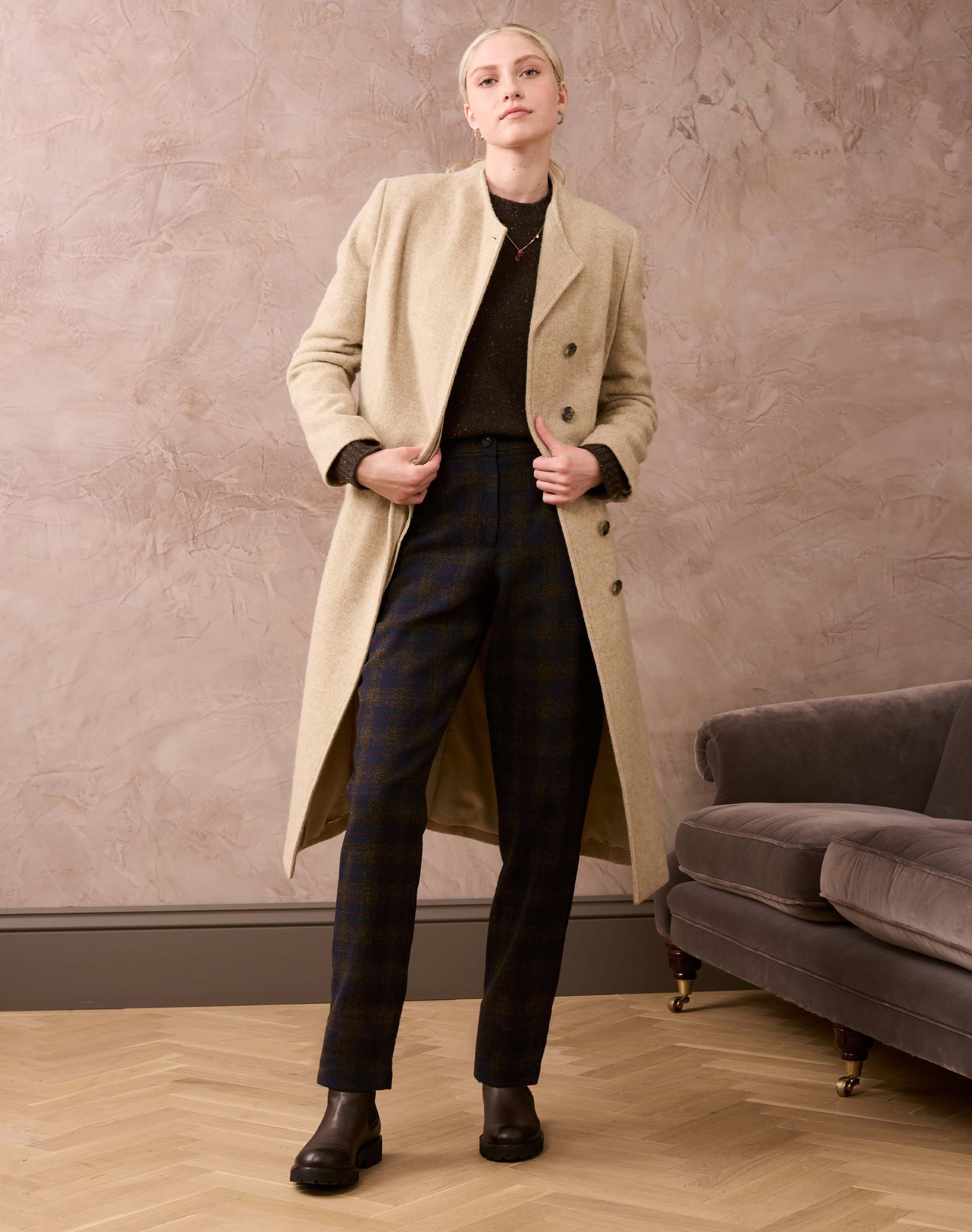 Brora Check Wool Trousers & Seaweed