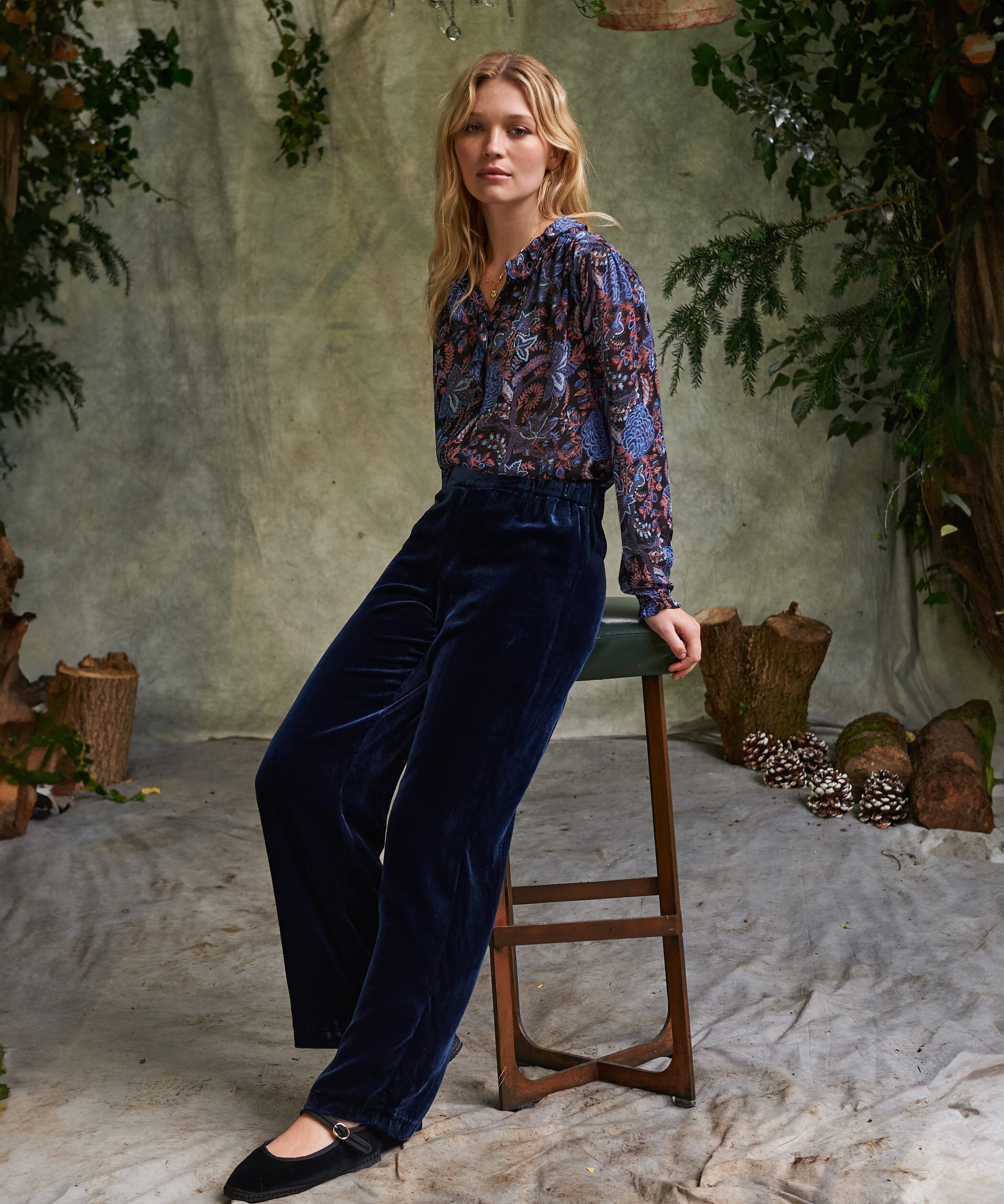 Brora Silk Velvet Trousers